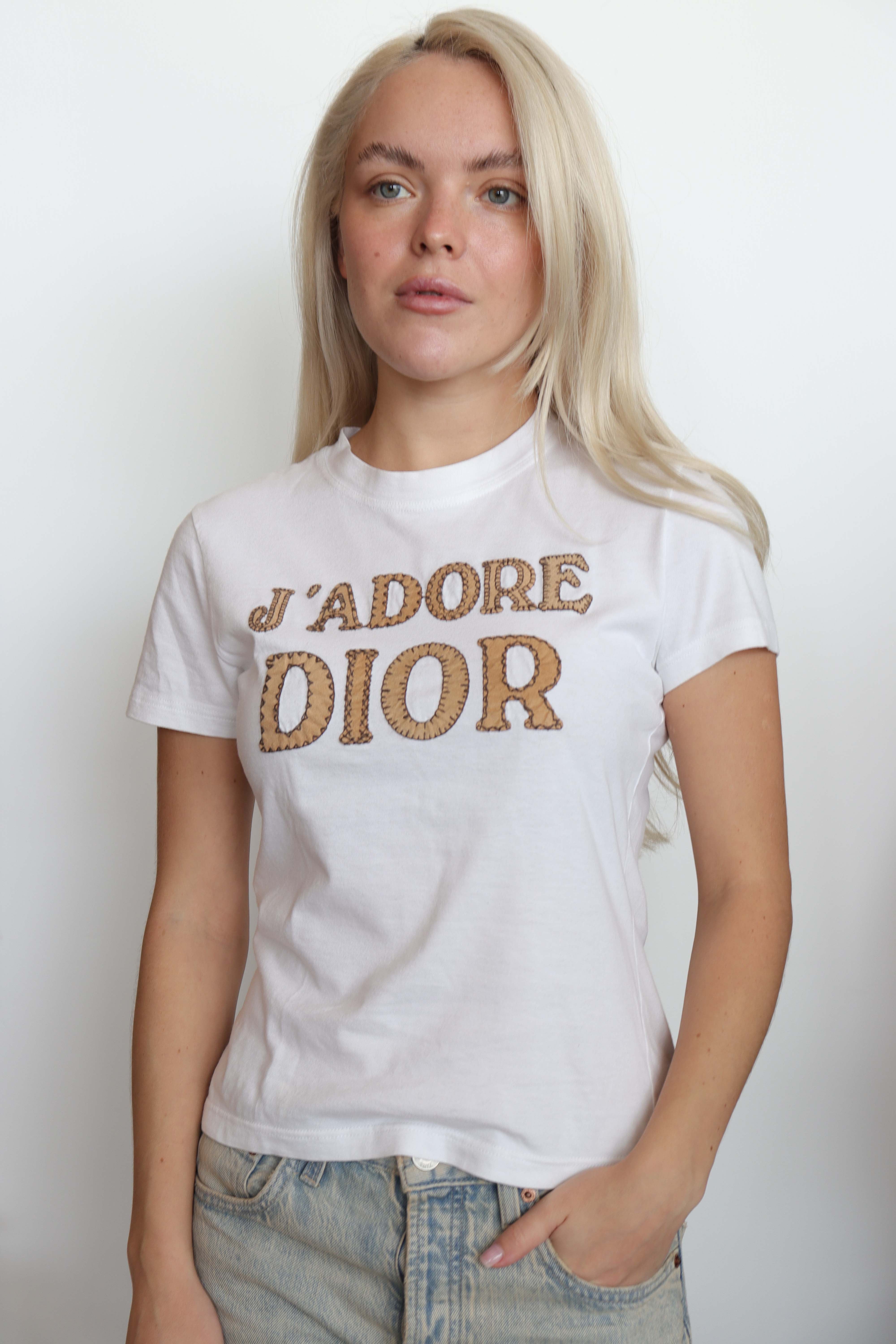 Dior J'adore Tshirt White Beige DXBS1893