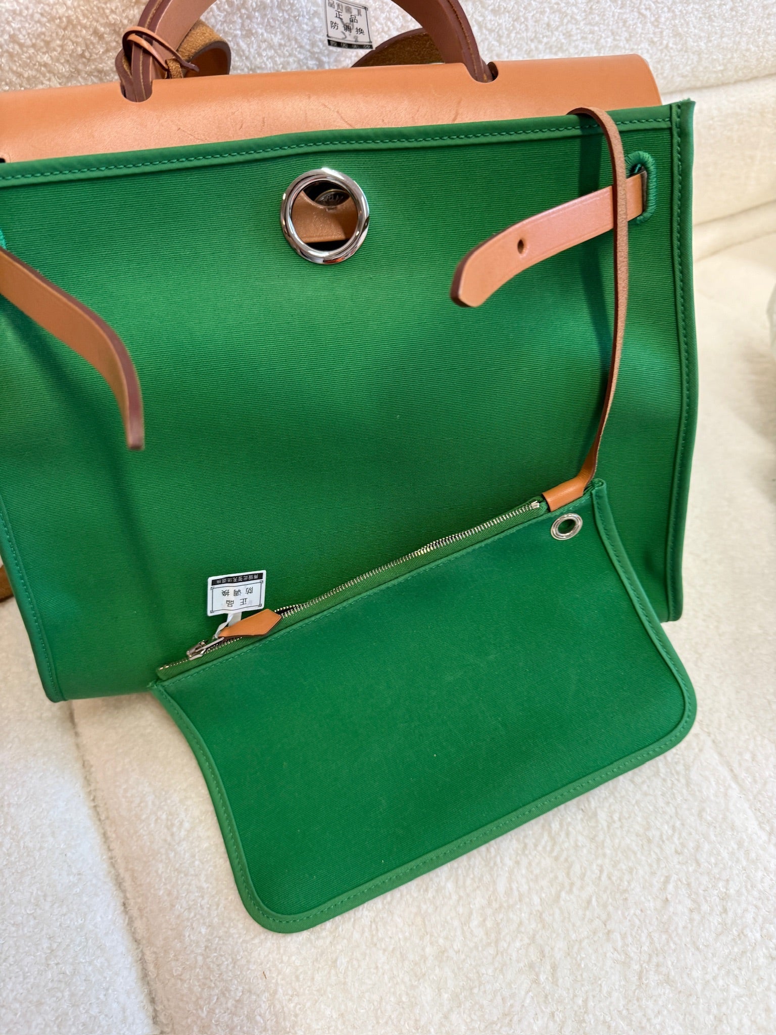 Hermes green herbag31 good condition stamp X