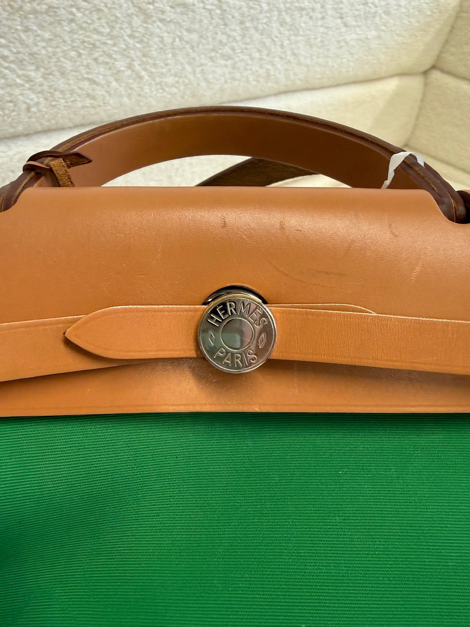 Hermes green herbag31 good condition stamp X