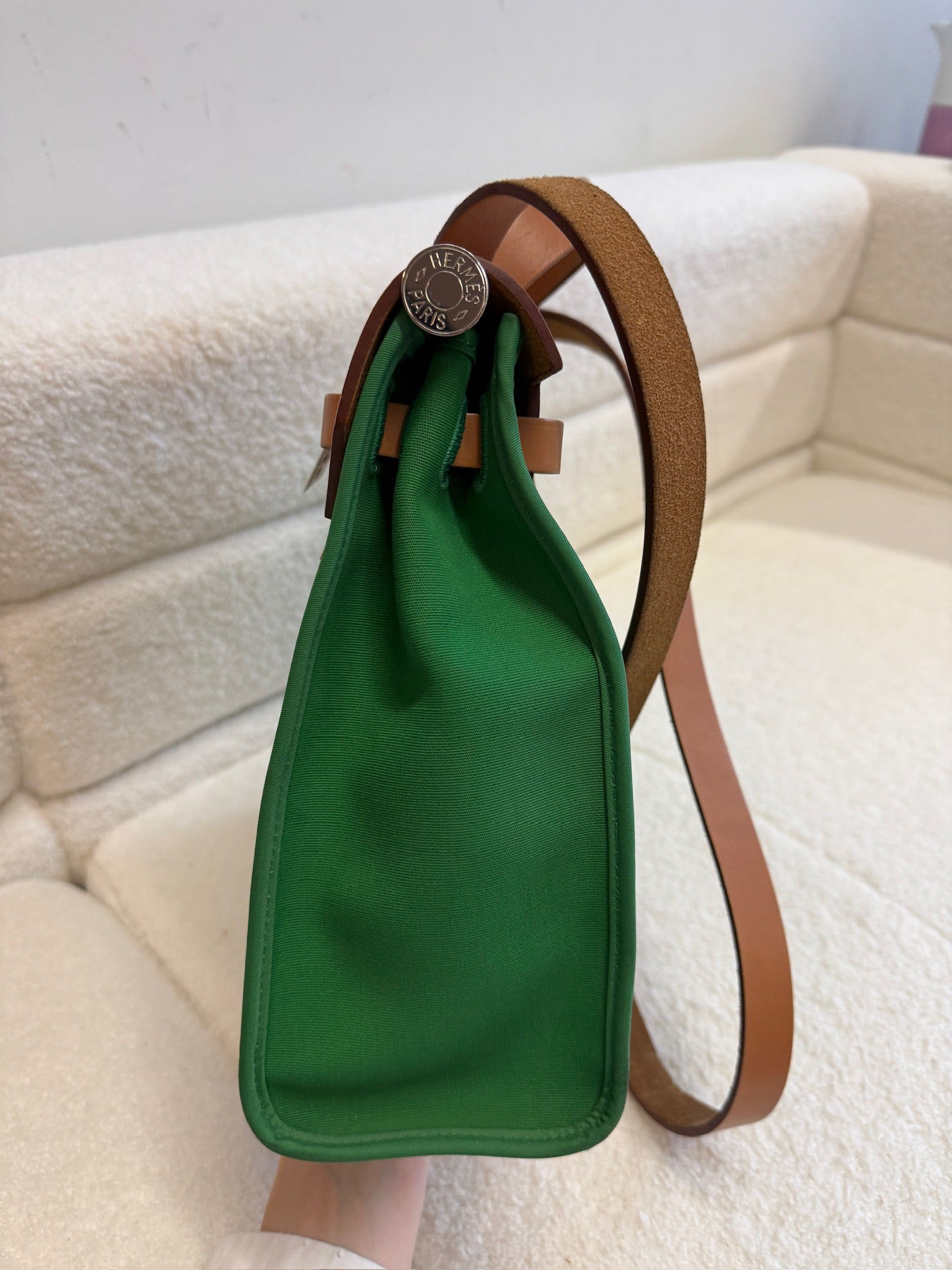 Hermes green herbag31 good condition stamp X