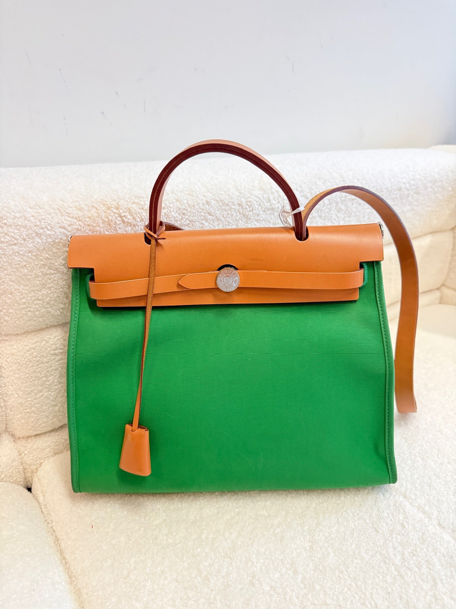 Hermes green herbag31 good condition stamp X