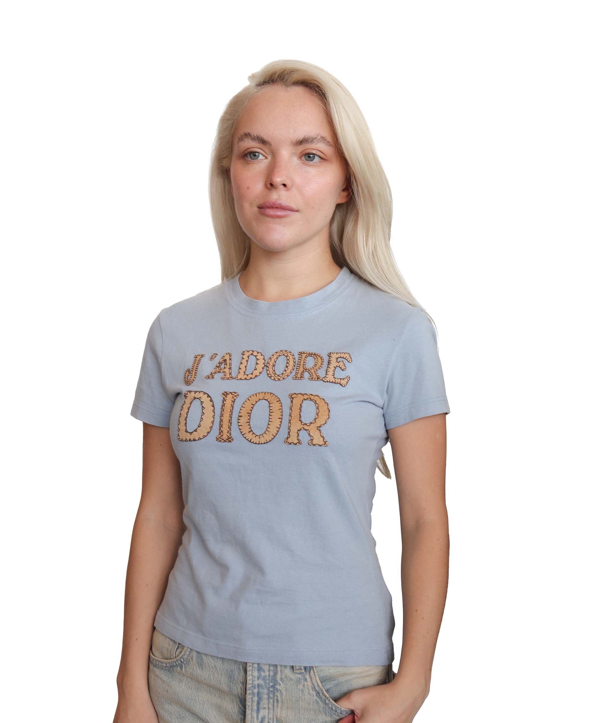 Dior J'adore Tshirt Blue Beige - DXBS1892