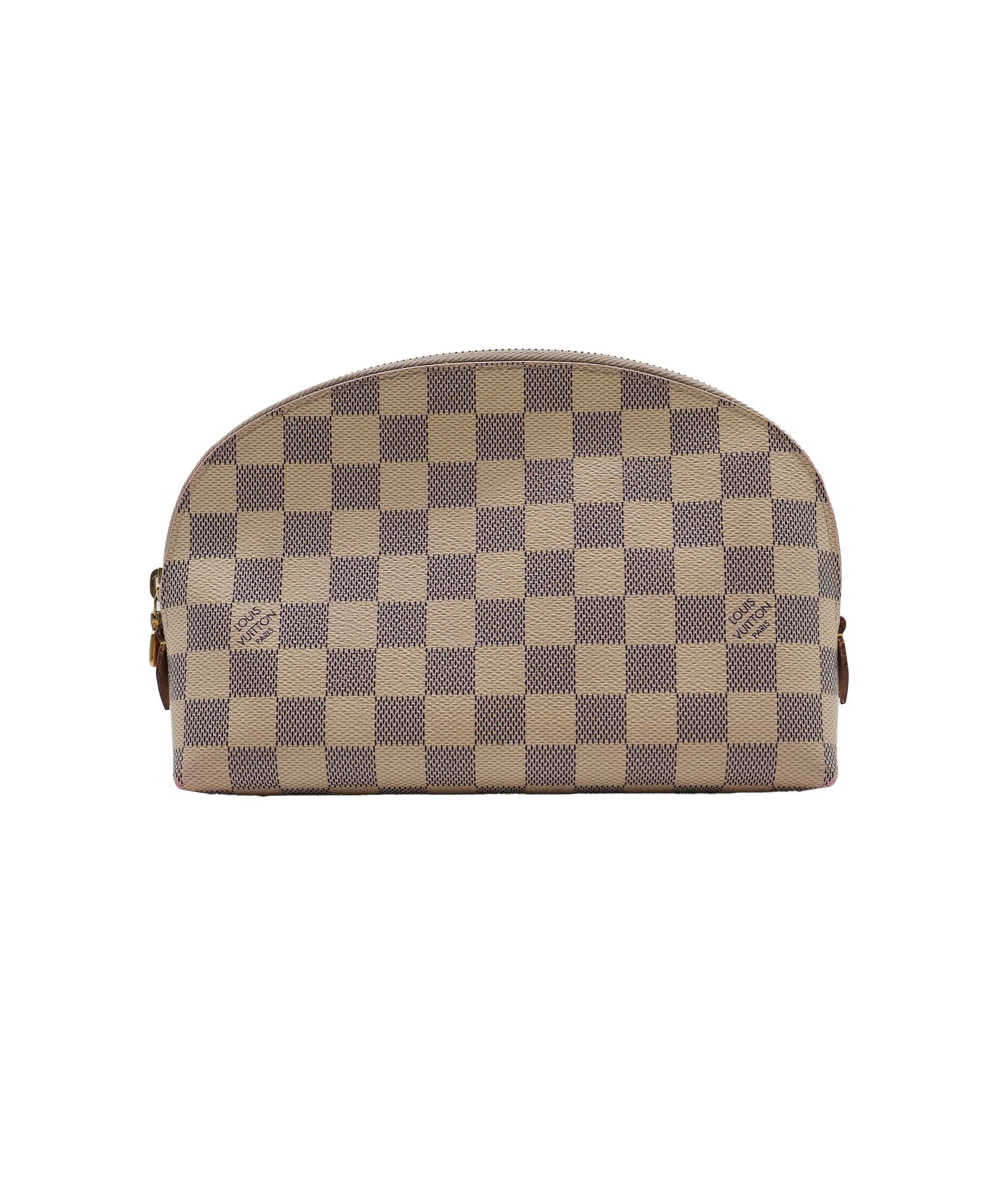 LOUIS VUITTON Damier Azur Pochette Cosmetic GM Pouch N23346 LV Auth 70713 DXBV0286