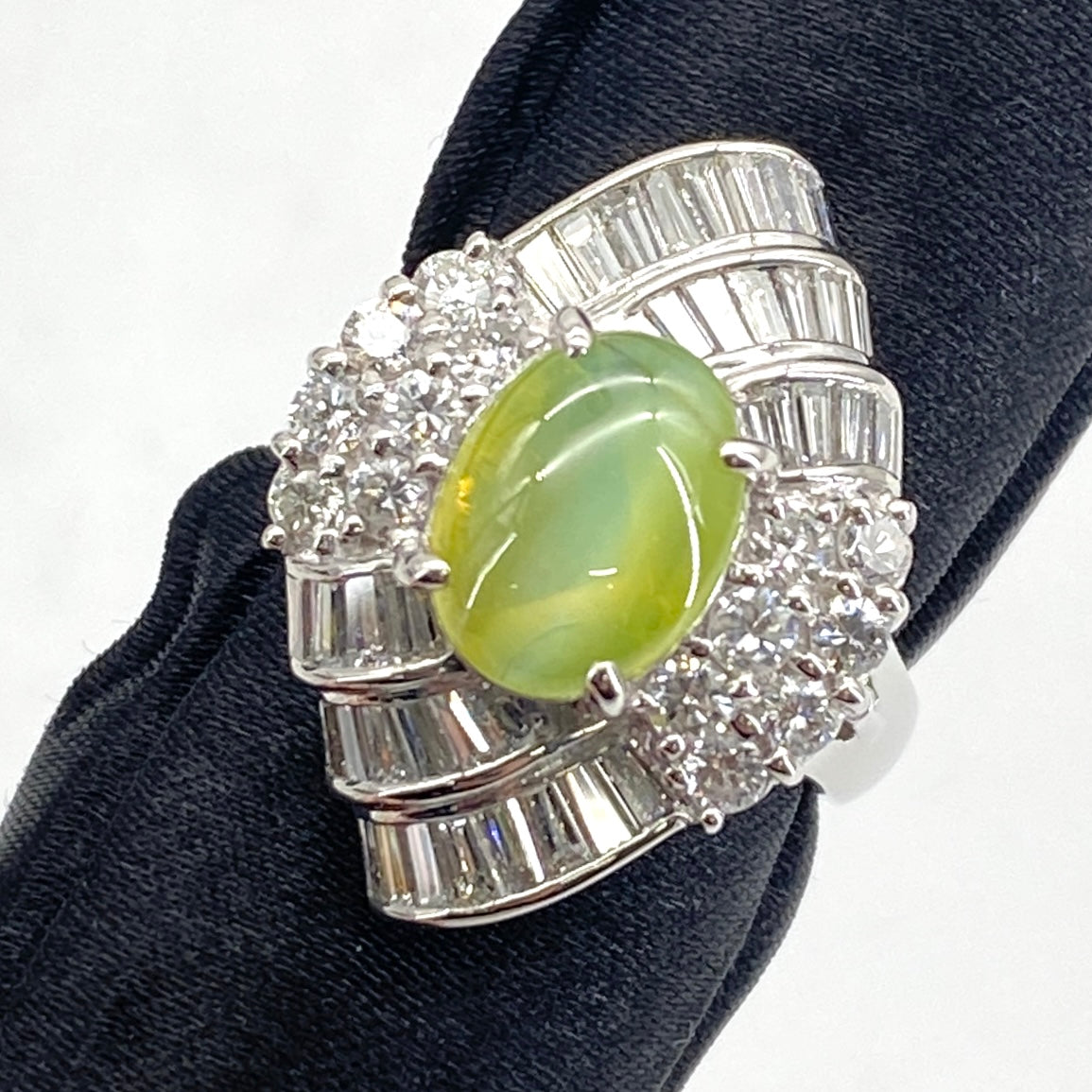 Pt900 Chrysoberyl Cat's Ring KCA2.64 D1.36 11.6g US5.5 54018