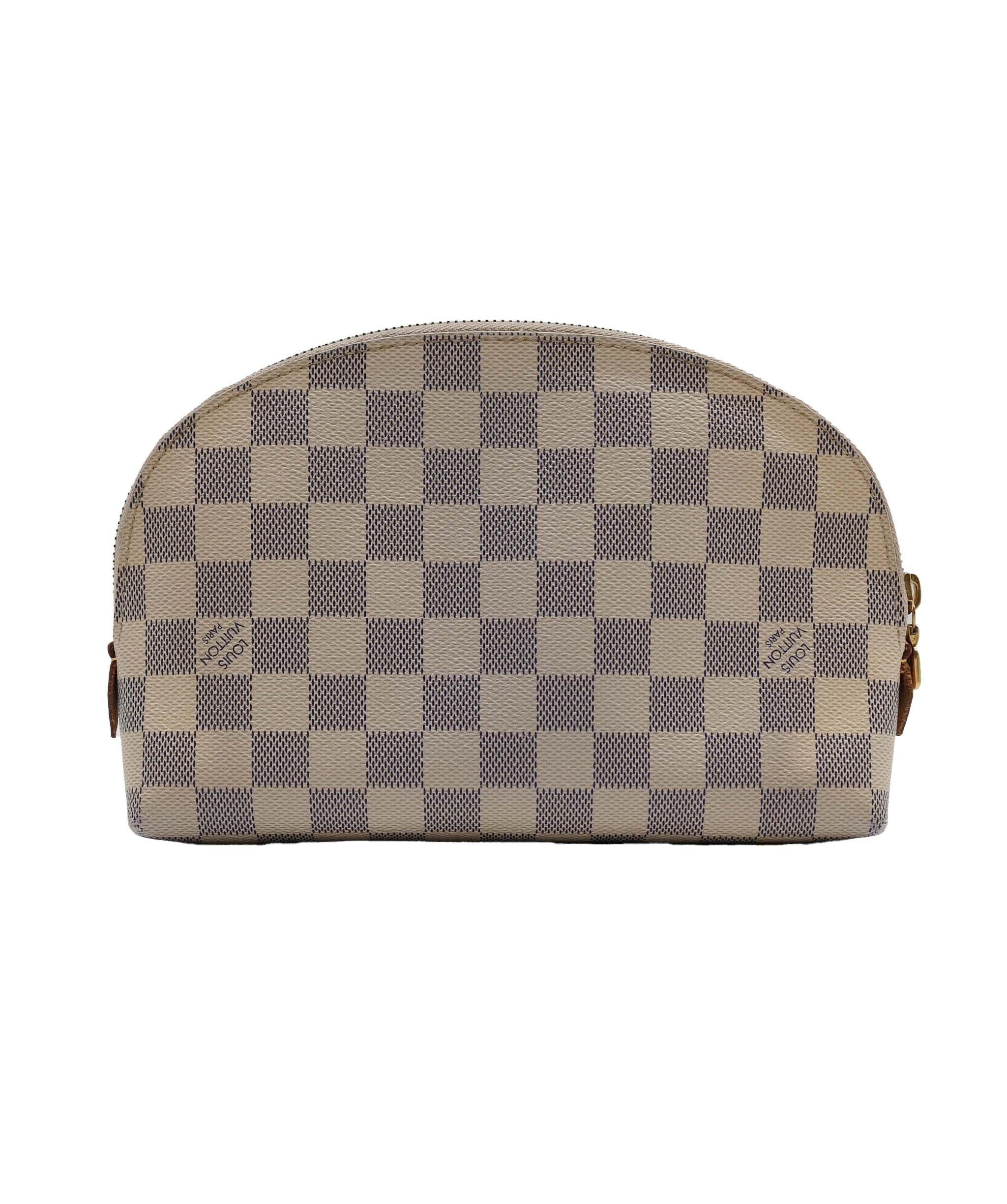 LOUIS VUITTON Damier Azur Pochette Cosmetic GM Pouch N23346 LV Auth 89638 DXBV0284