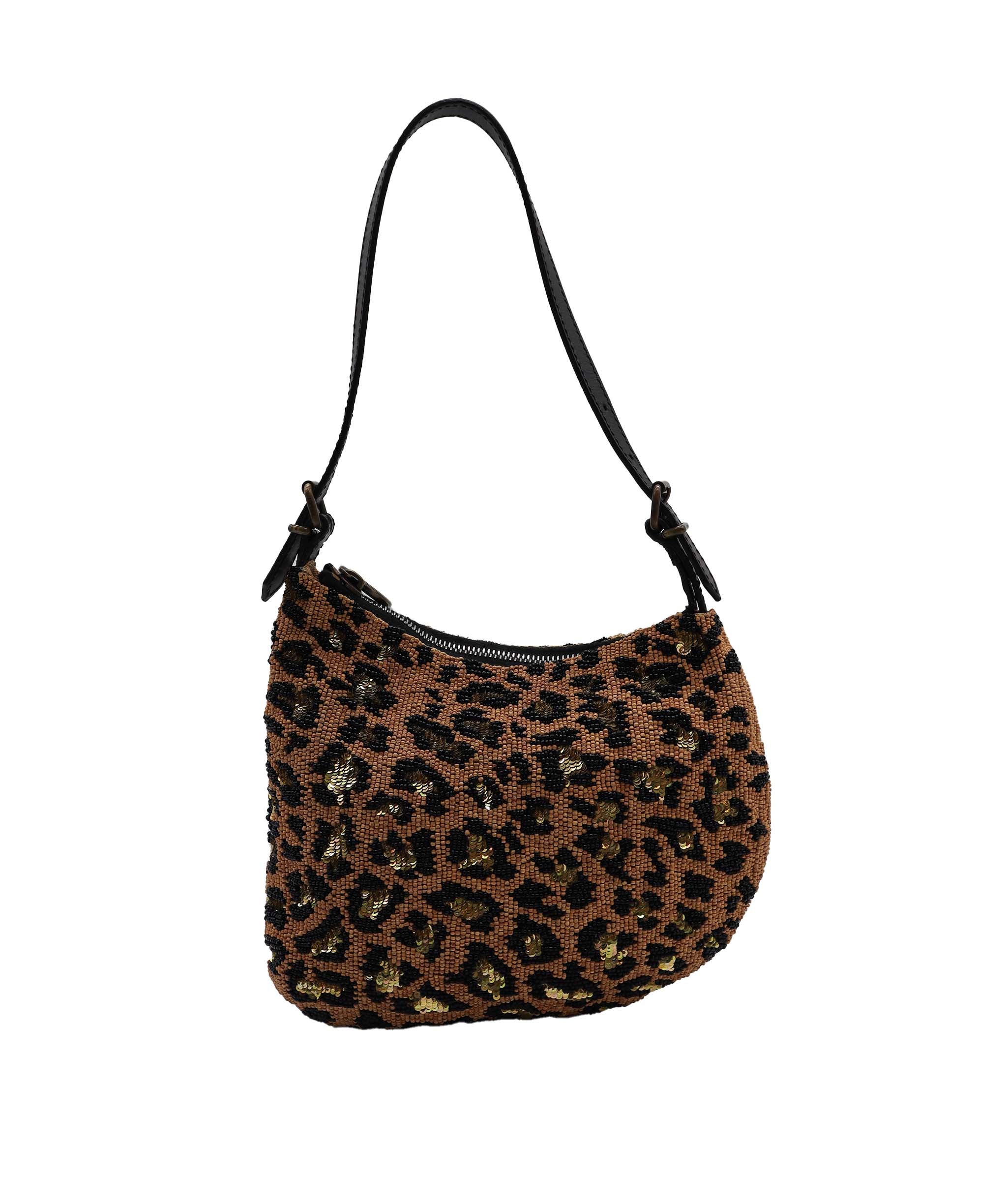 Fendi Beaded Oyster Bag Leopard DXBS1785