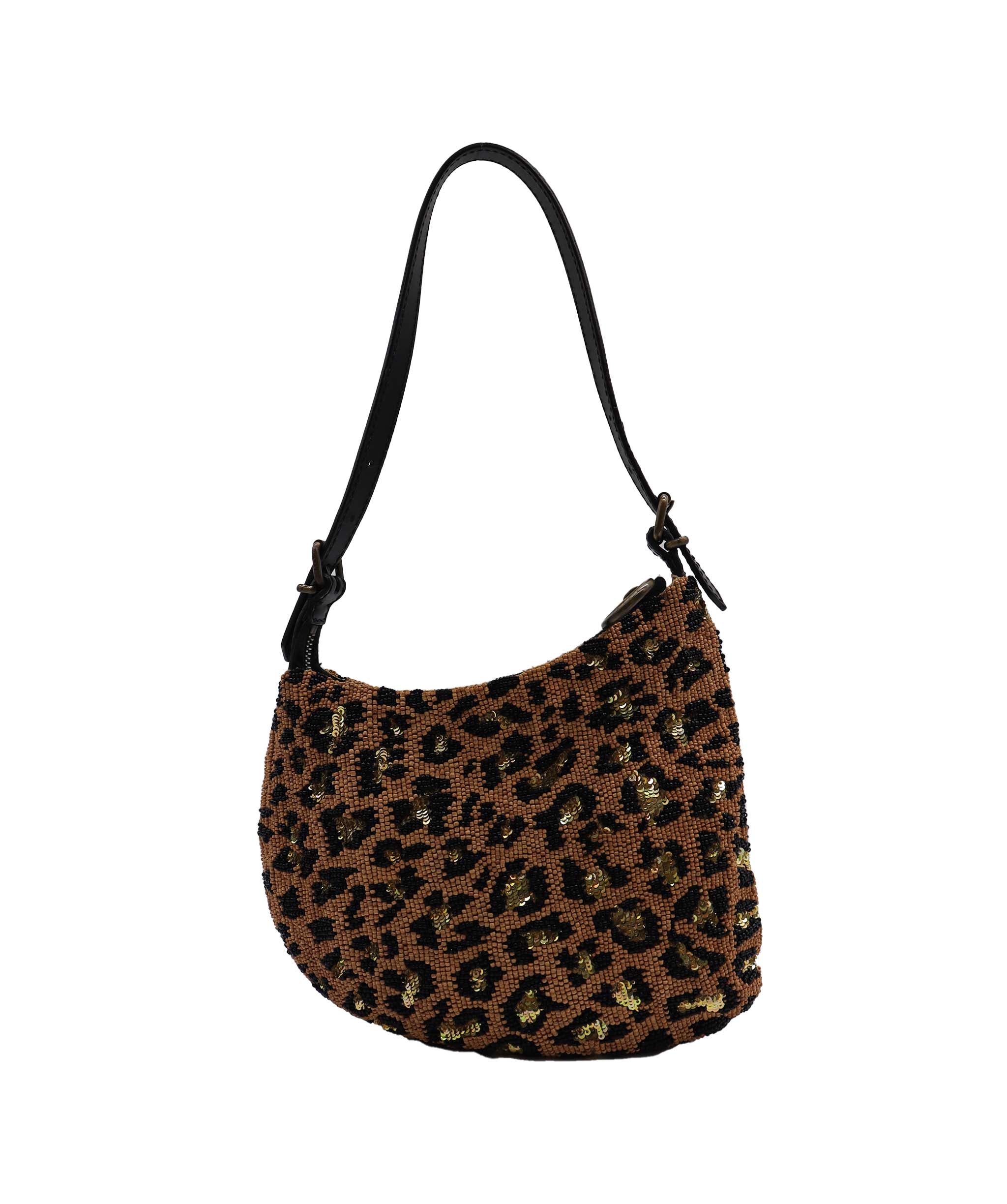 Fendi Beaded Oyster Bag Leopard DXBS1785