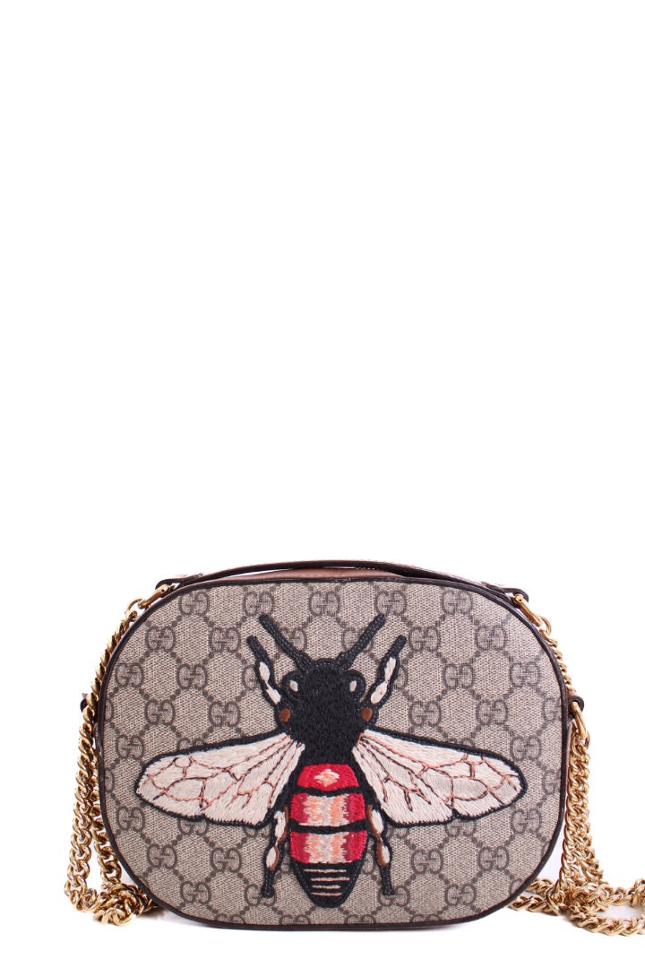 Gucci GG Supreme Bee Crossbody Brown