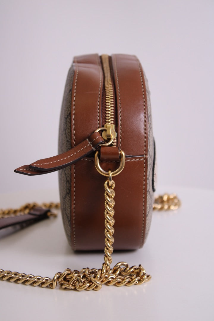 Gucci GG Supreme Bee Crossbody Brown