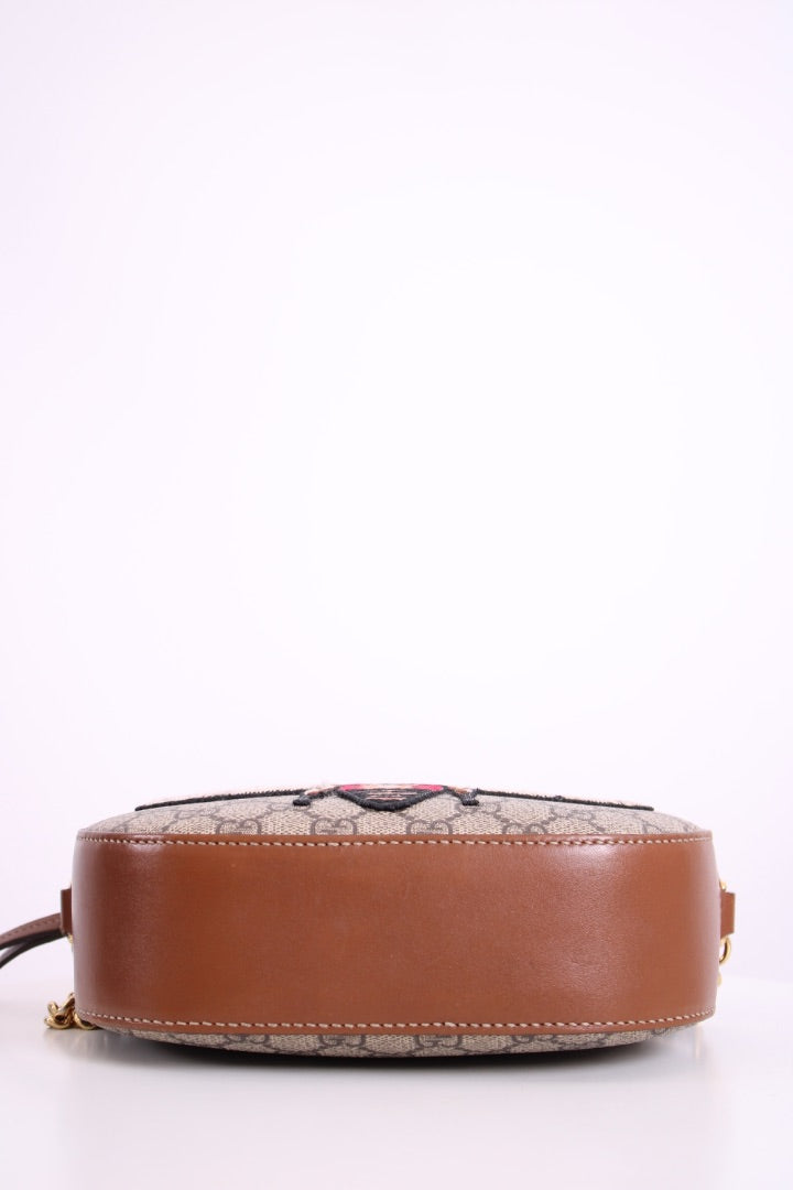 Gucci GG Supreme Bee Crossbody Brown