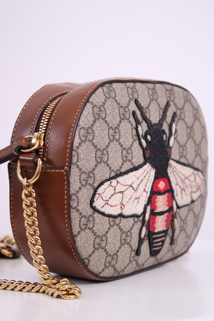 Gucci GG Supreme Bee Crossbody Brown
