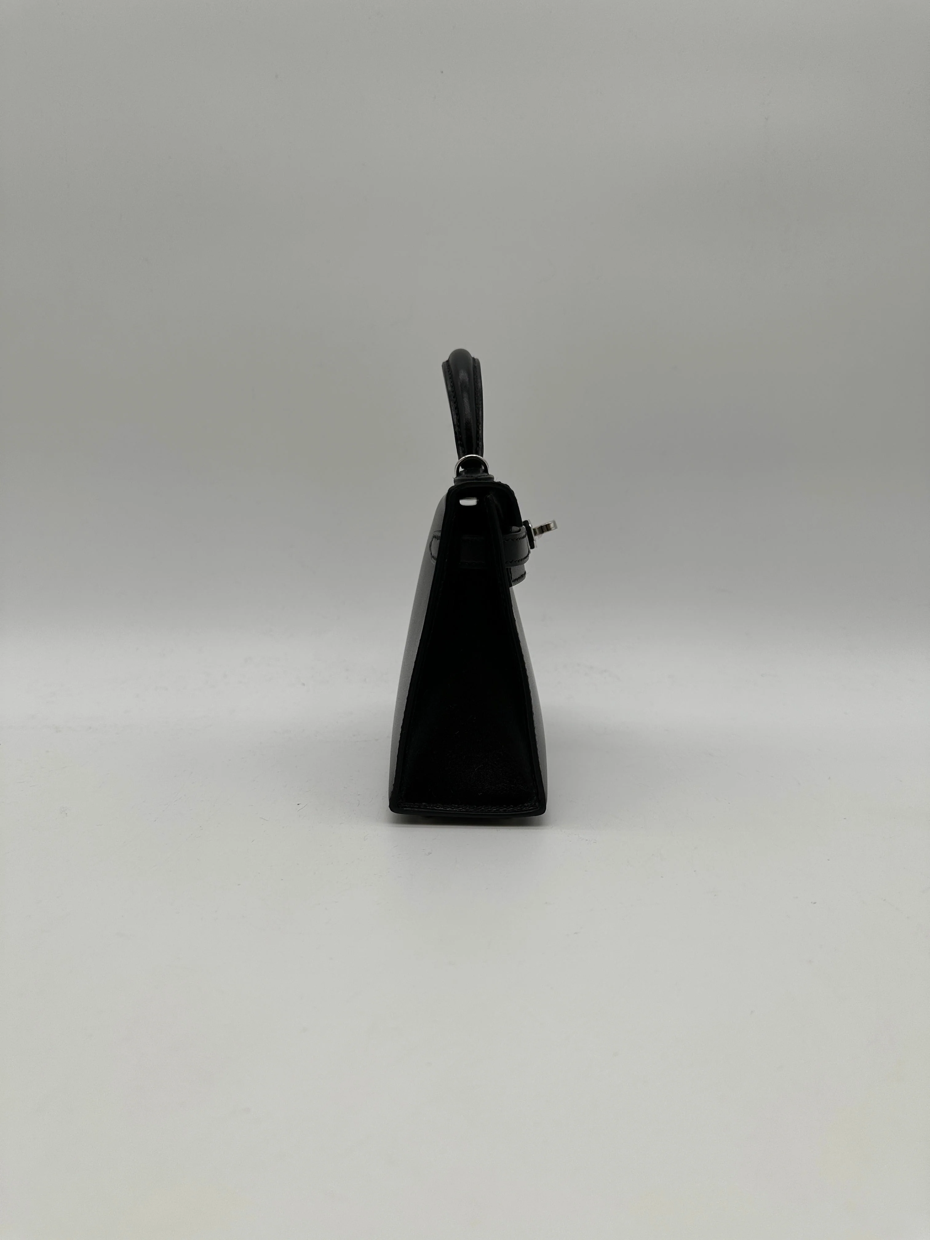 Hermès Mini Kelly Black Box LeatherPalladium Hardware