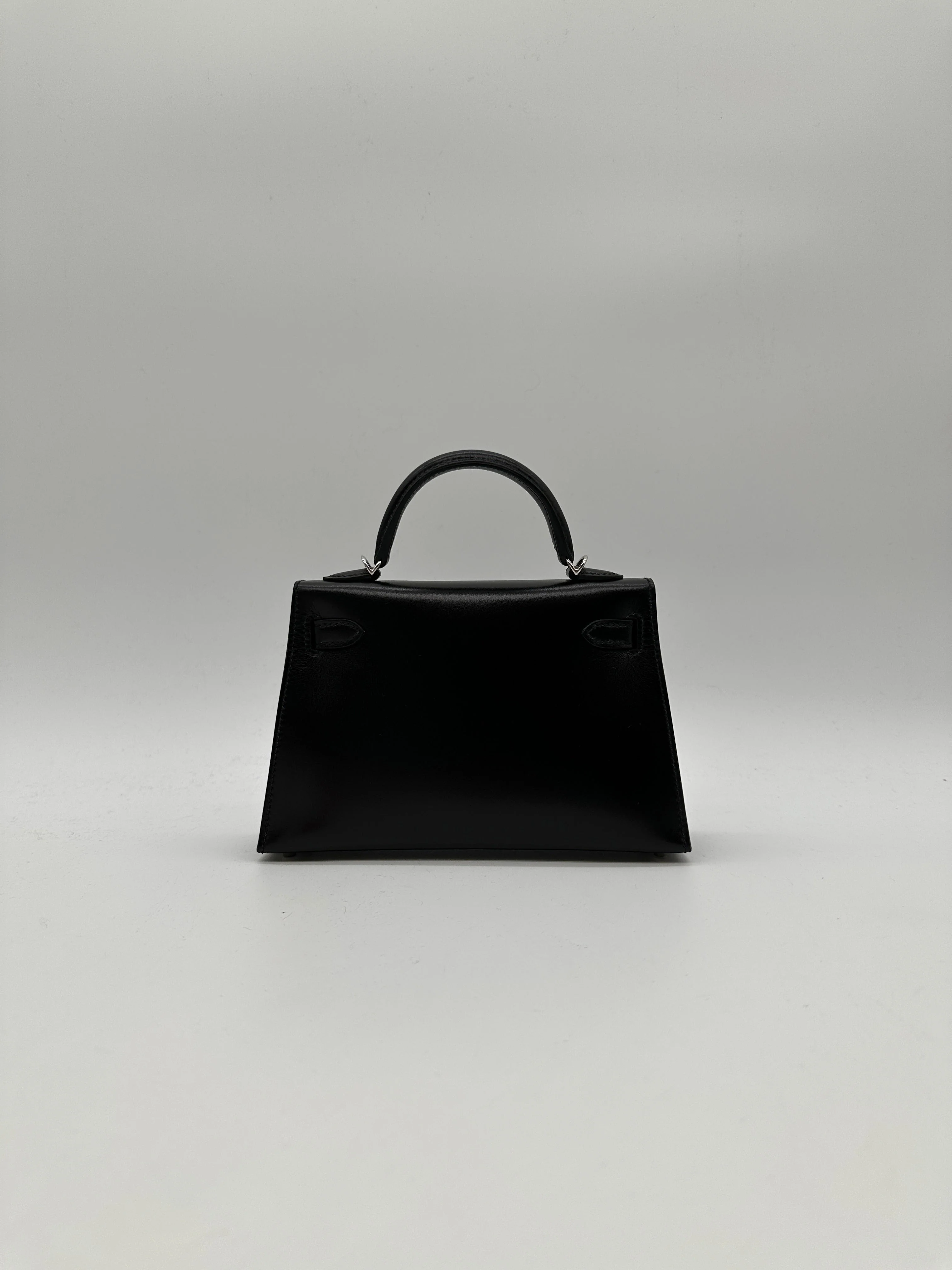 Hermès Mini Kelly Black Box LeatherPalladium Hardware