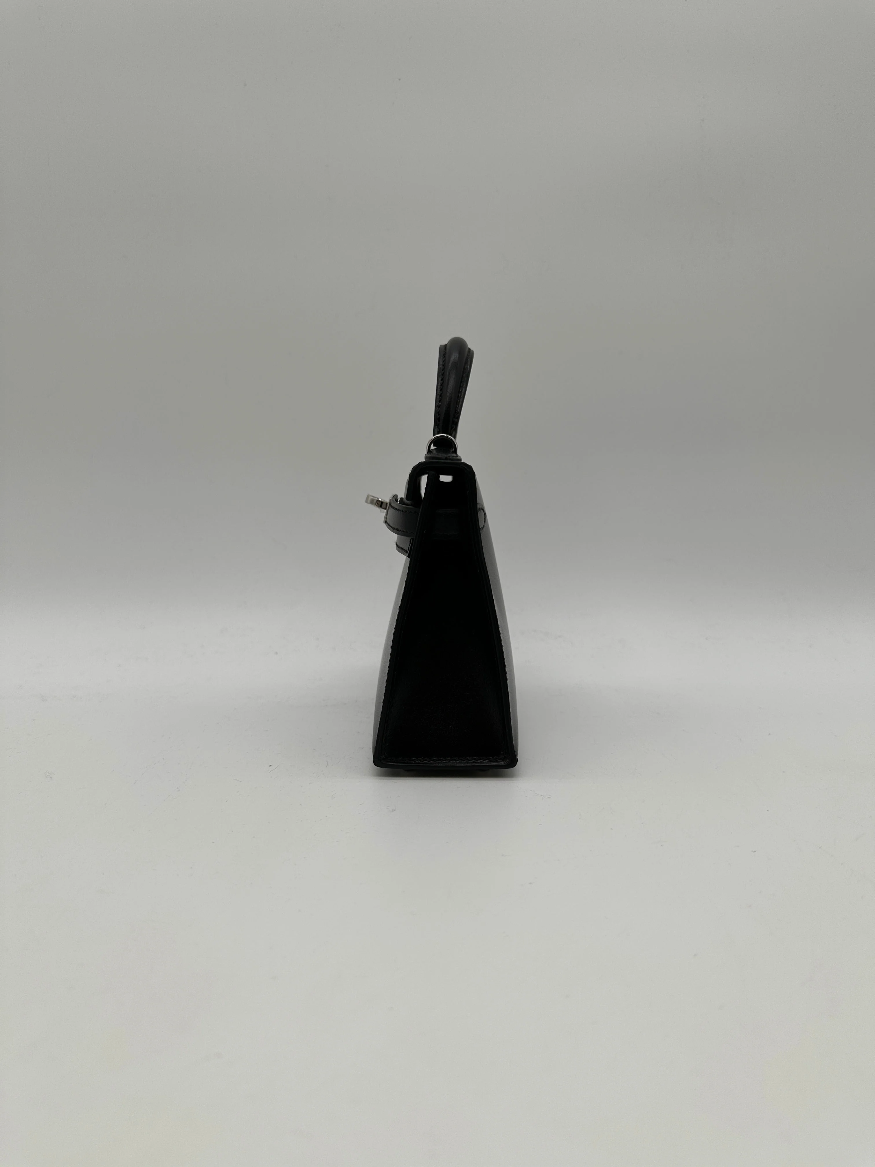 Hermès Mini Kelly Black Box LeatherPalladium Hardware