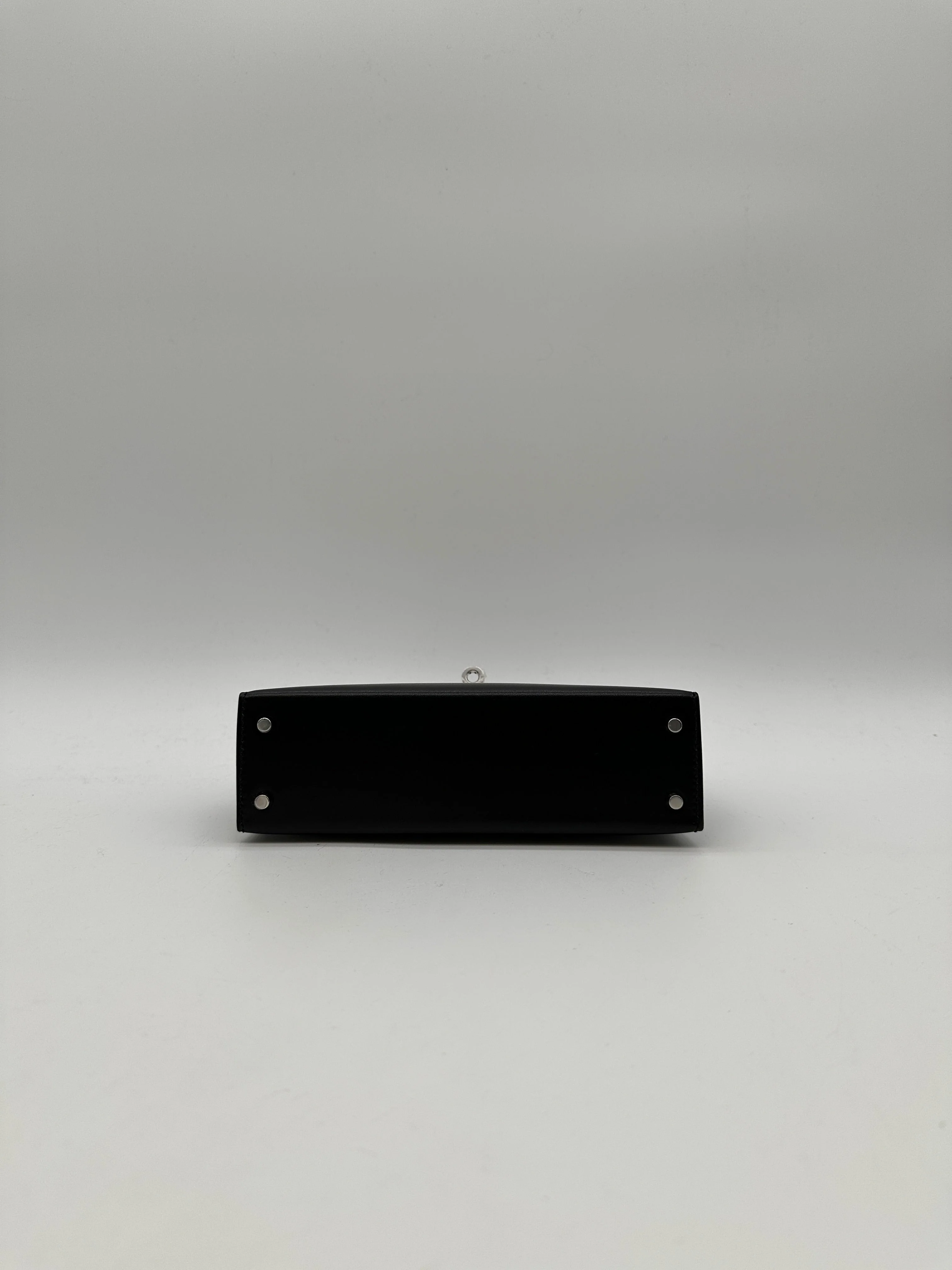 Hermès Mini Kelly Black Box LeatherPalladium Hardware