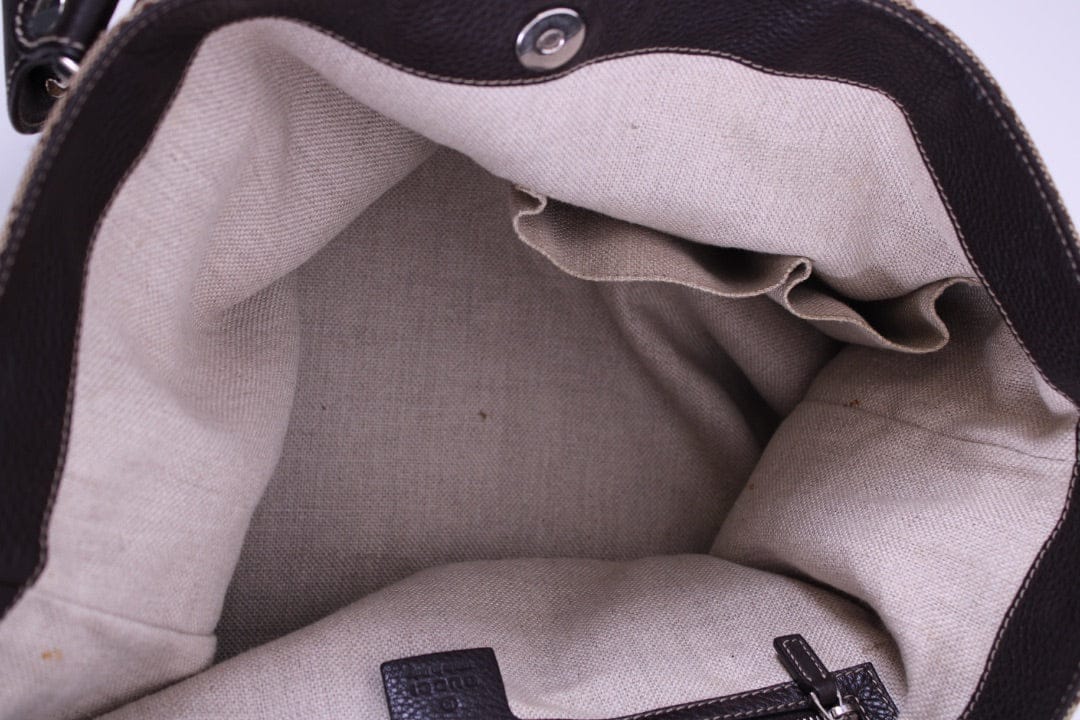 Gucci GG Canvas Icon Bit Tote Beige