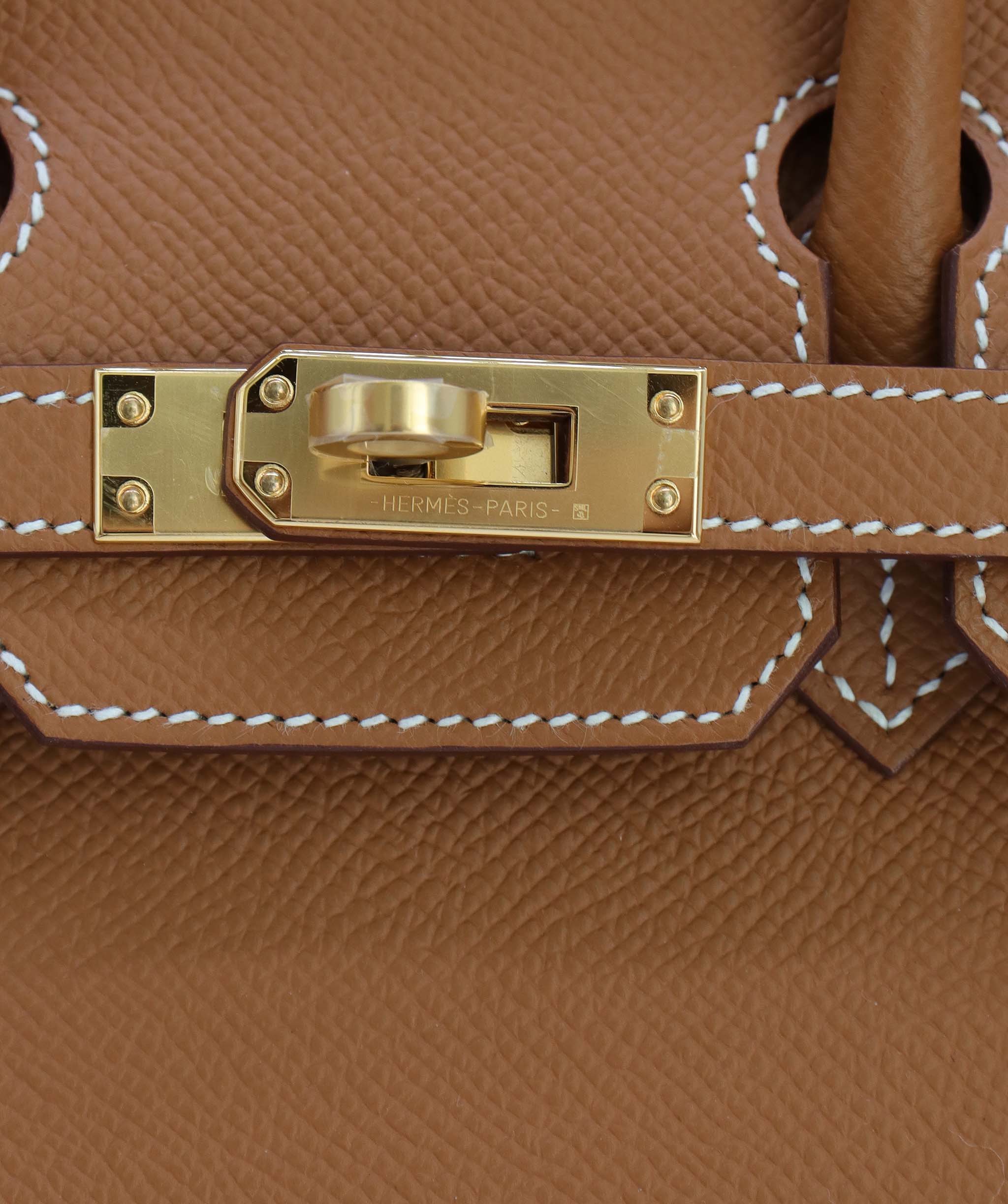 Hermes Birkin 25 Sellier Gold Epsom GHW #B SKC1854