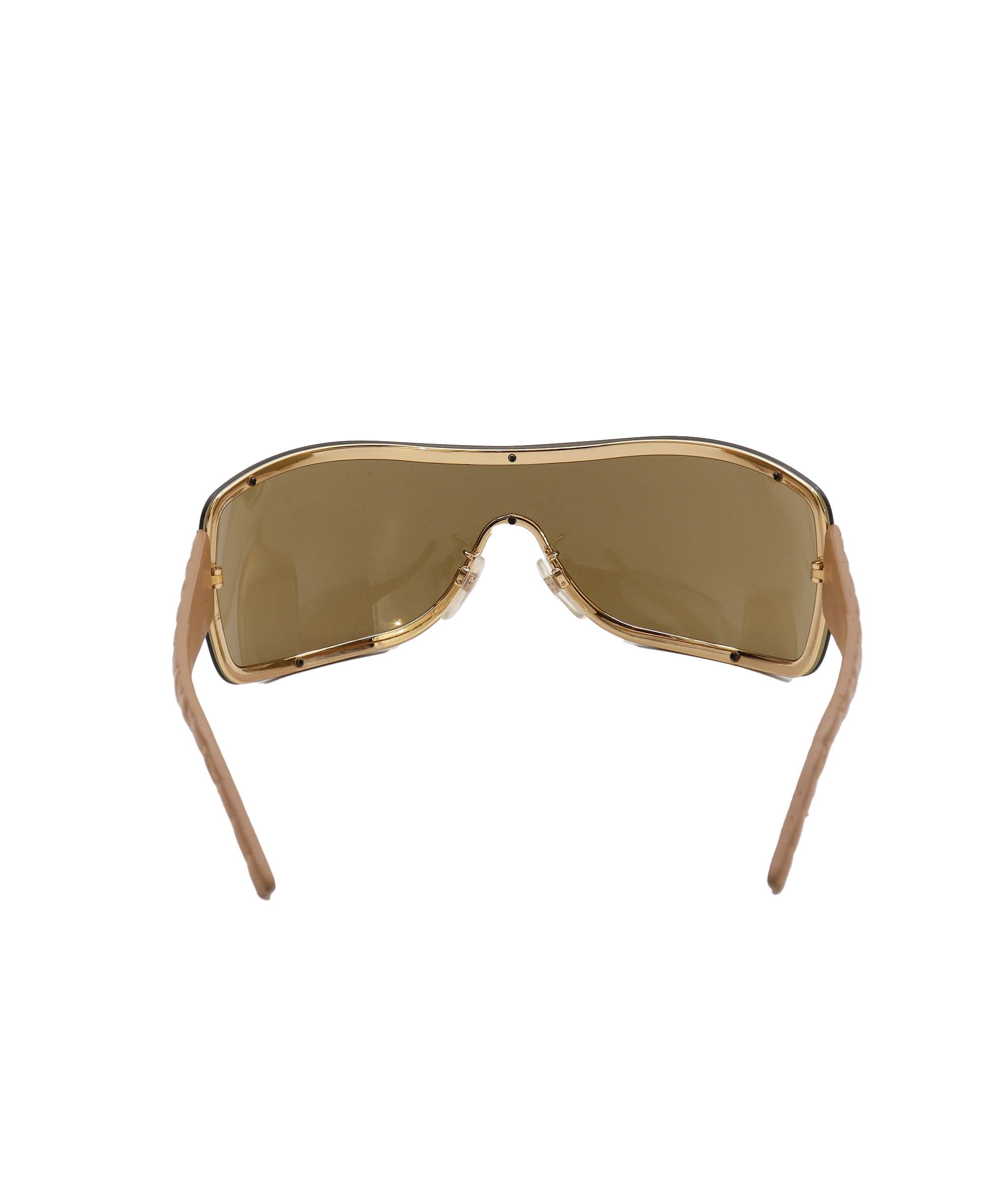 Chanel Matelasse Temple Sunglasses Beige DXBS0744