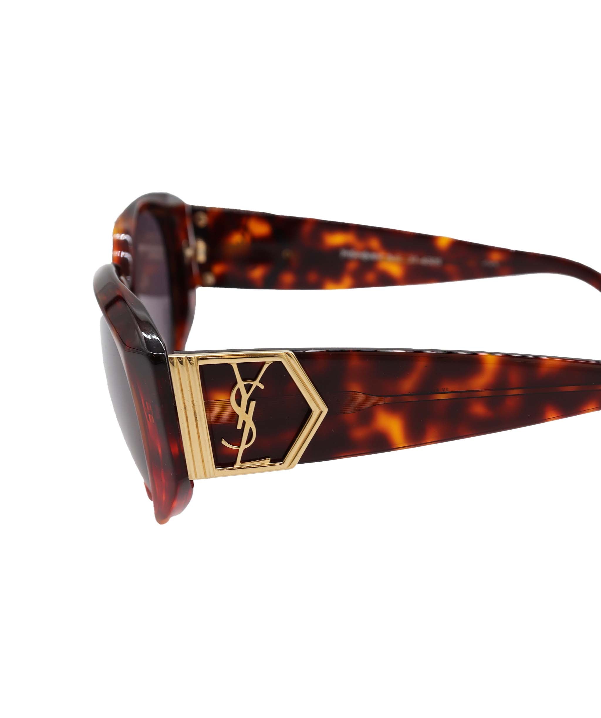 YSL Logo Sunglasses Brown DXBS0743