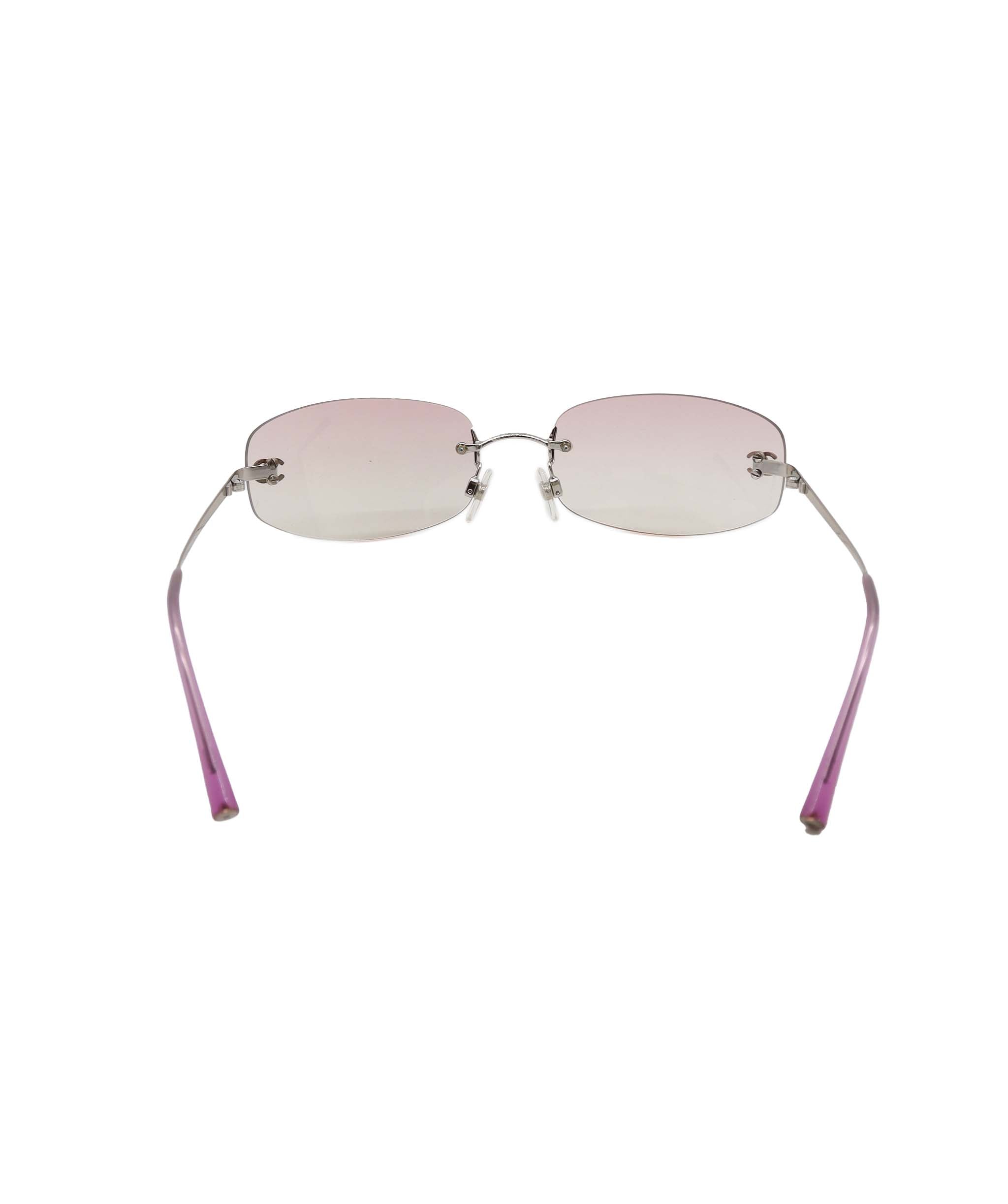 Chanel Pink Rimless CC Aviators - DXBS0923