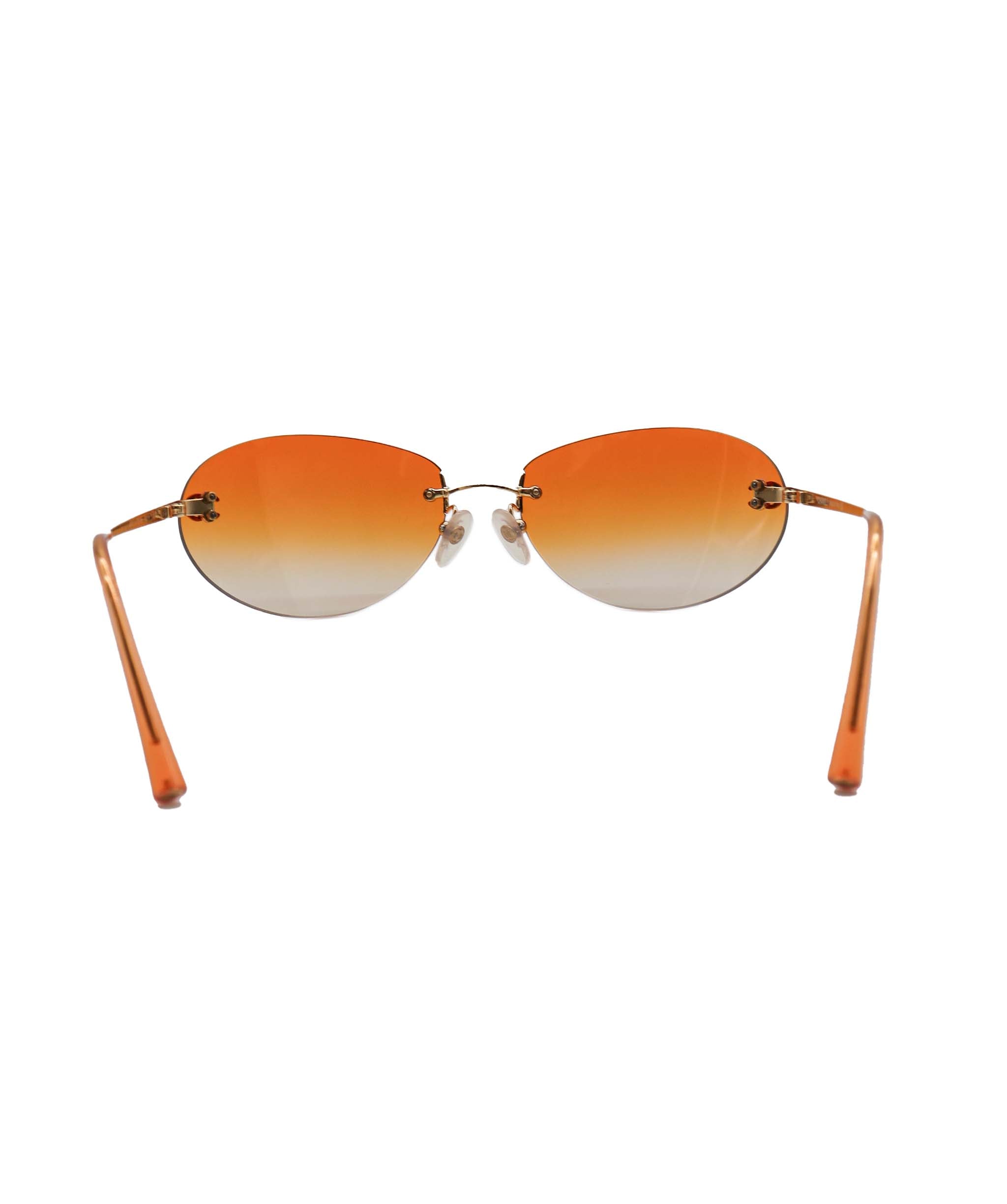 Chanel Dark Orange Rimless CC Aviators DXBS0931