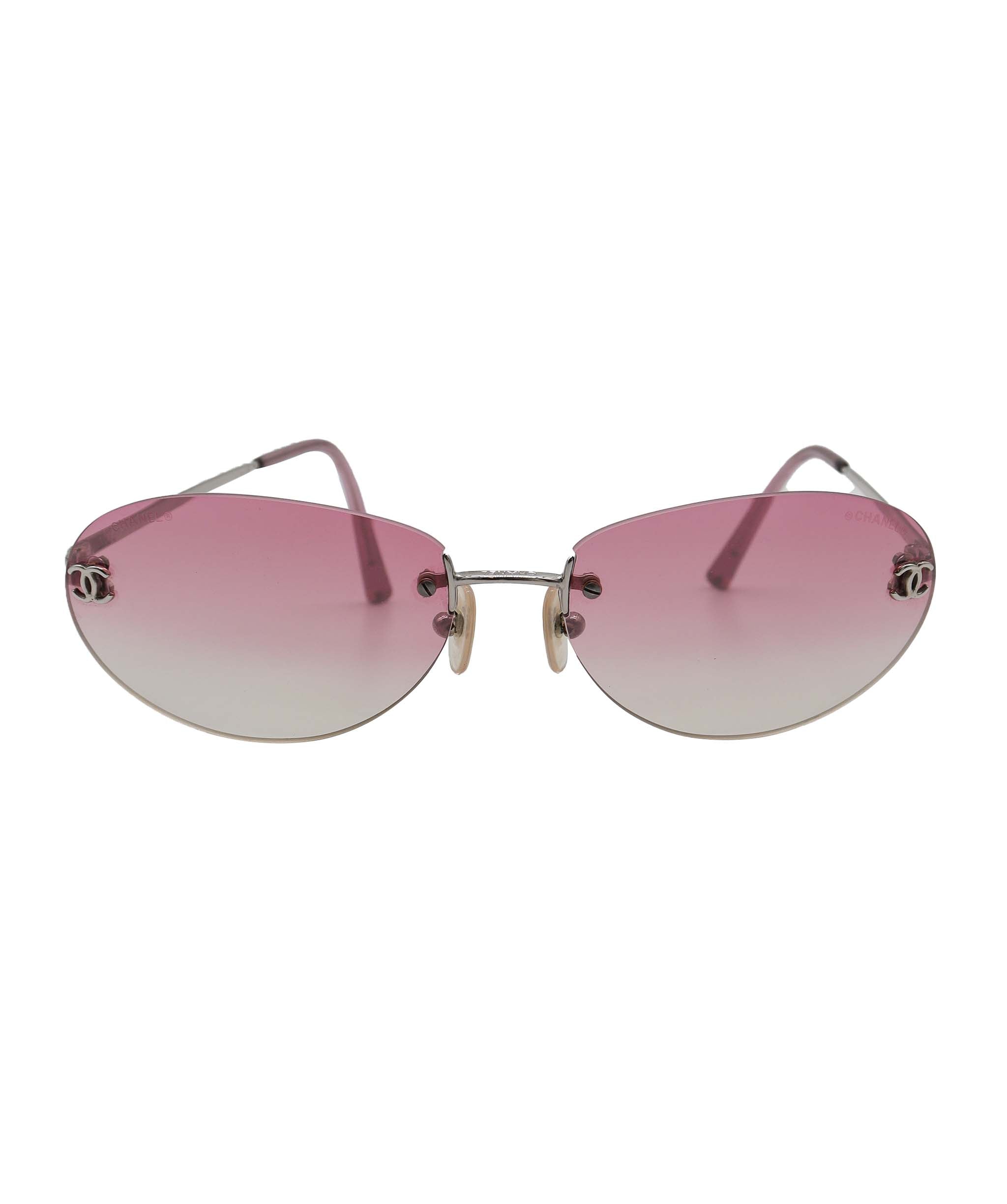 Chanel Pink Rimless Round CC Aviators DXBS0922