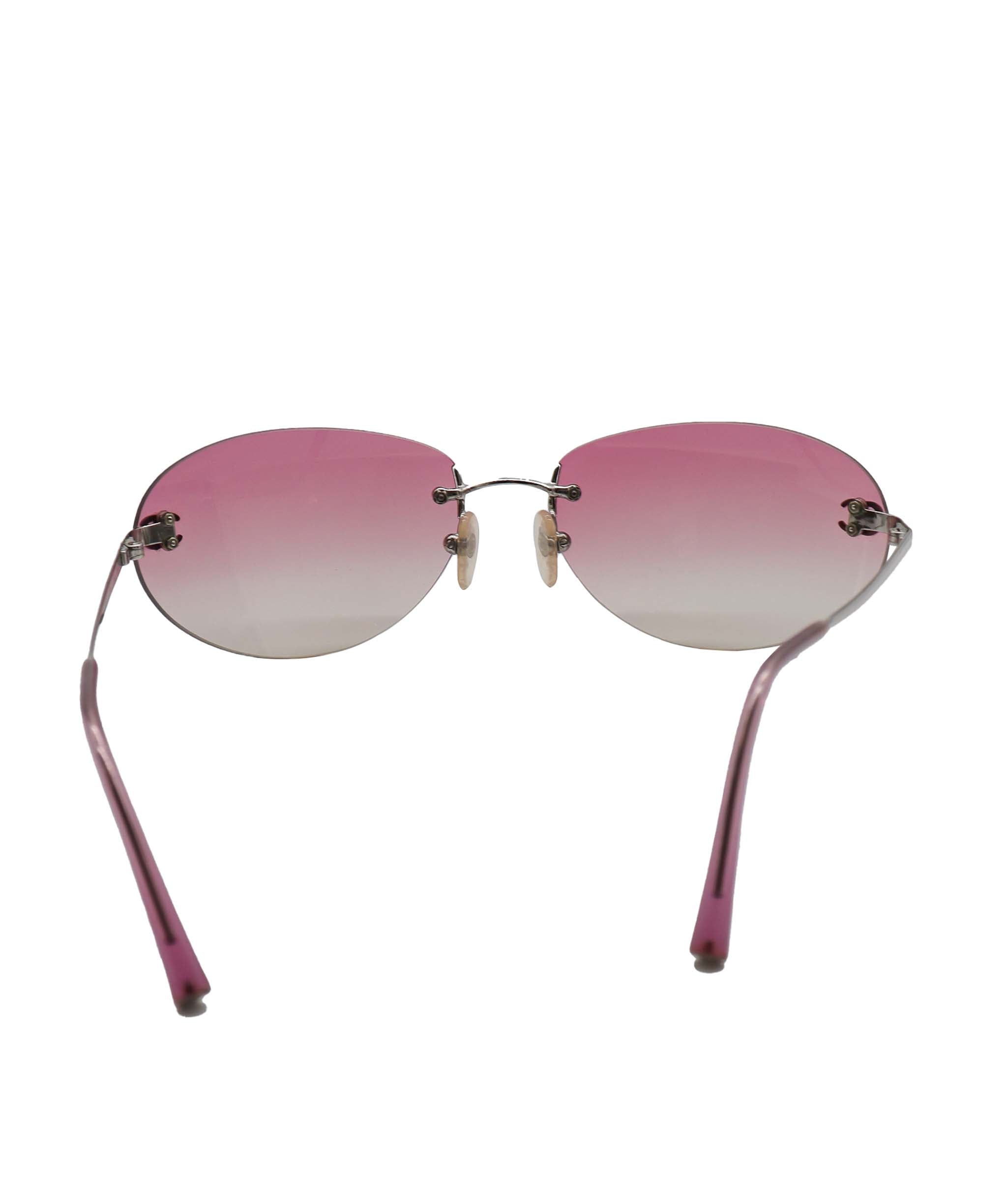 Chanel Pink Rimless Round CC Aviators DXBS0922