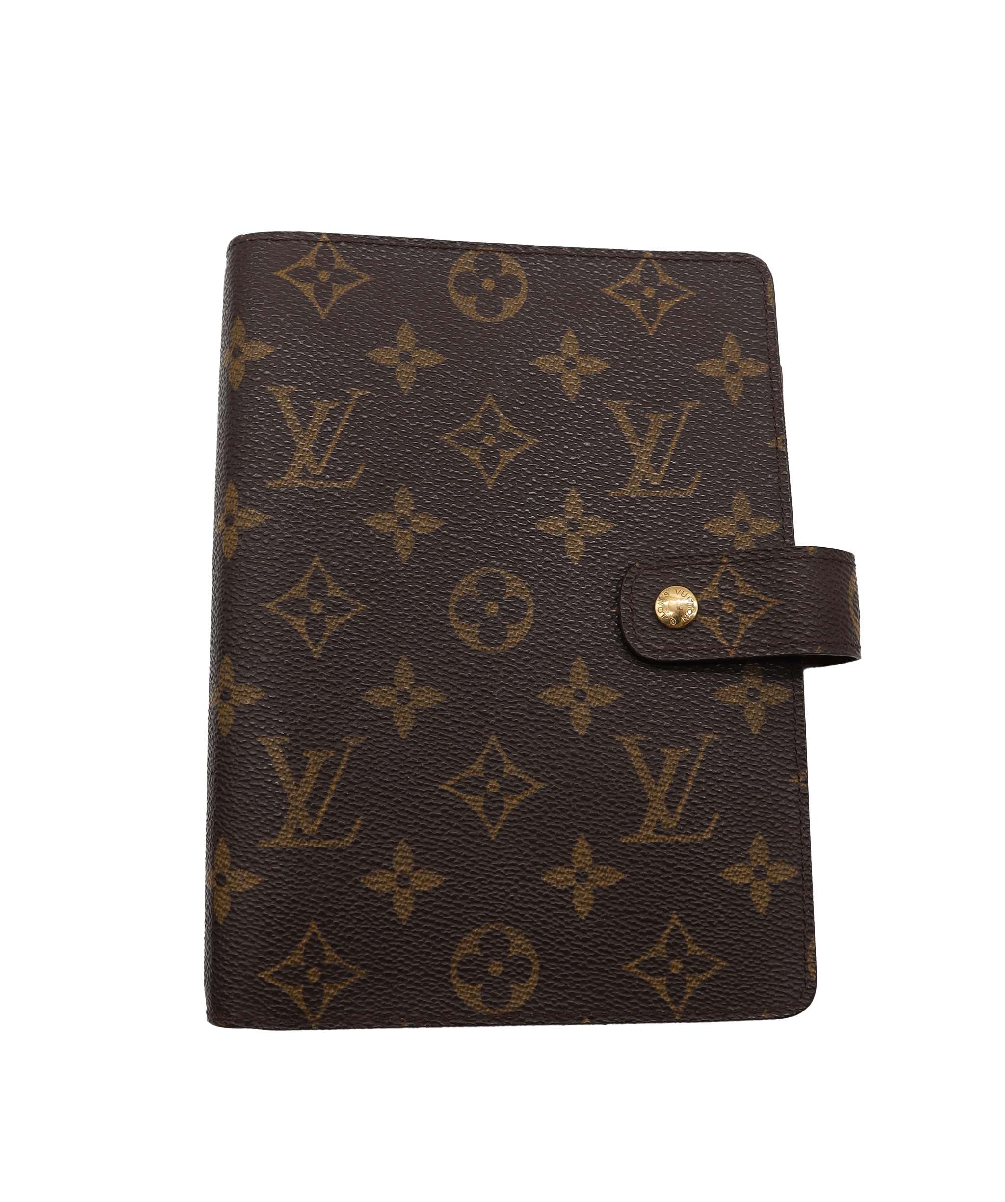 LOUIS VUITTON Monogram Agenda MM Day Planner Cover R20105 LV Auth 93674 DXBV0236