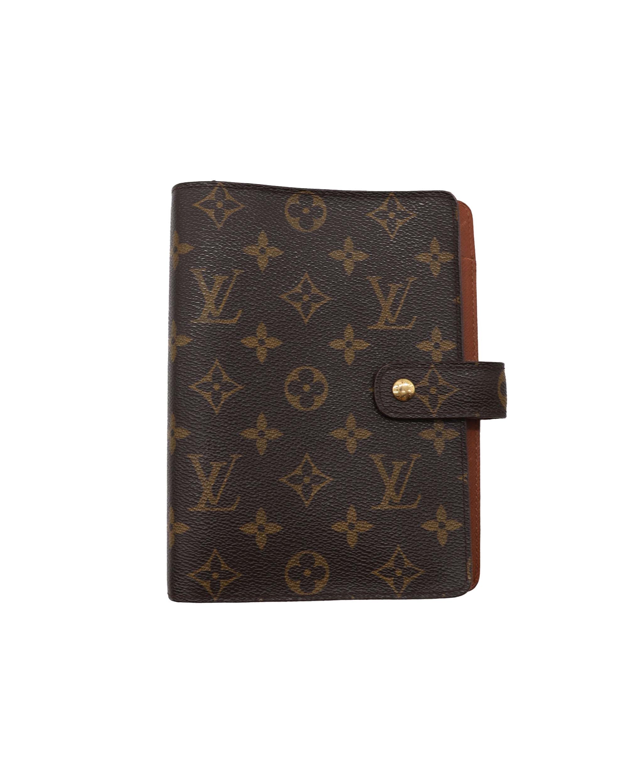 LOUIS VUITTON Monogram Agenda MM Day Planner Cover R20105 LV Auth 85771 DXBV0239