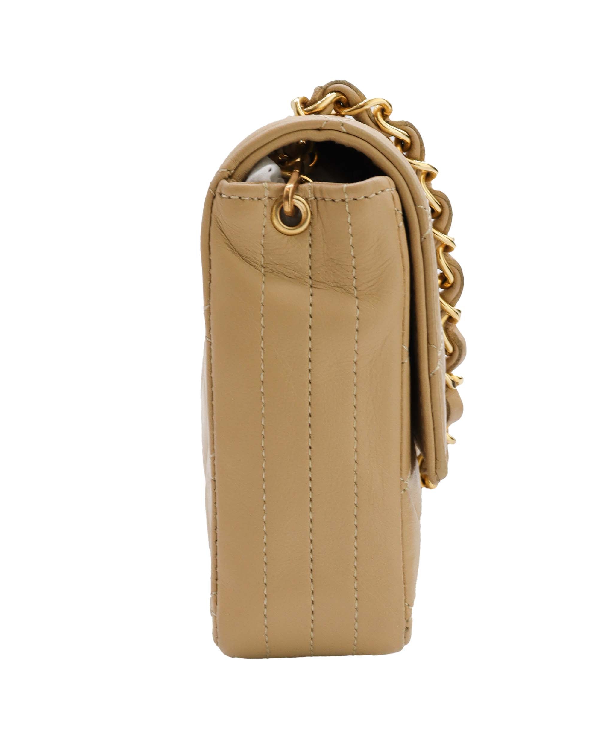 CAHNEL BIG CC ChainShoulder Beige DXBS0989