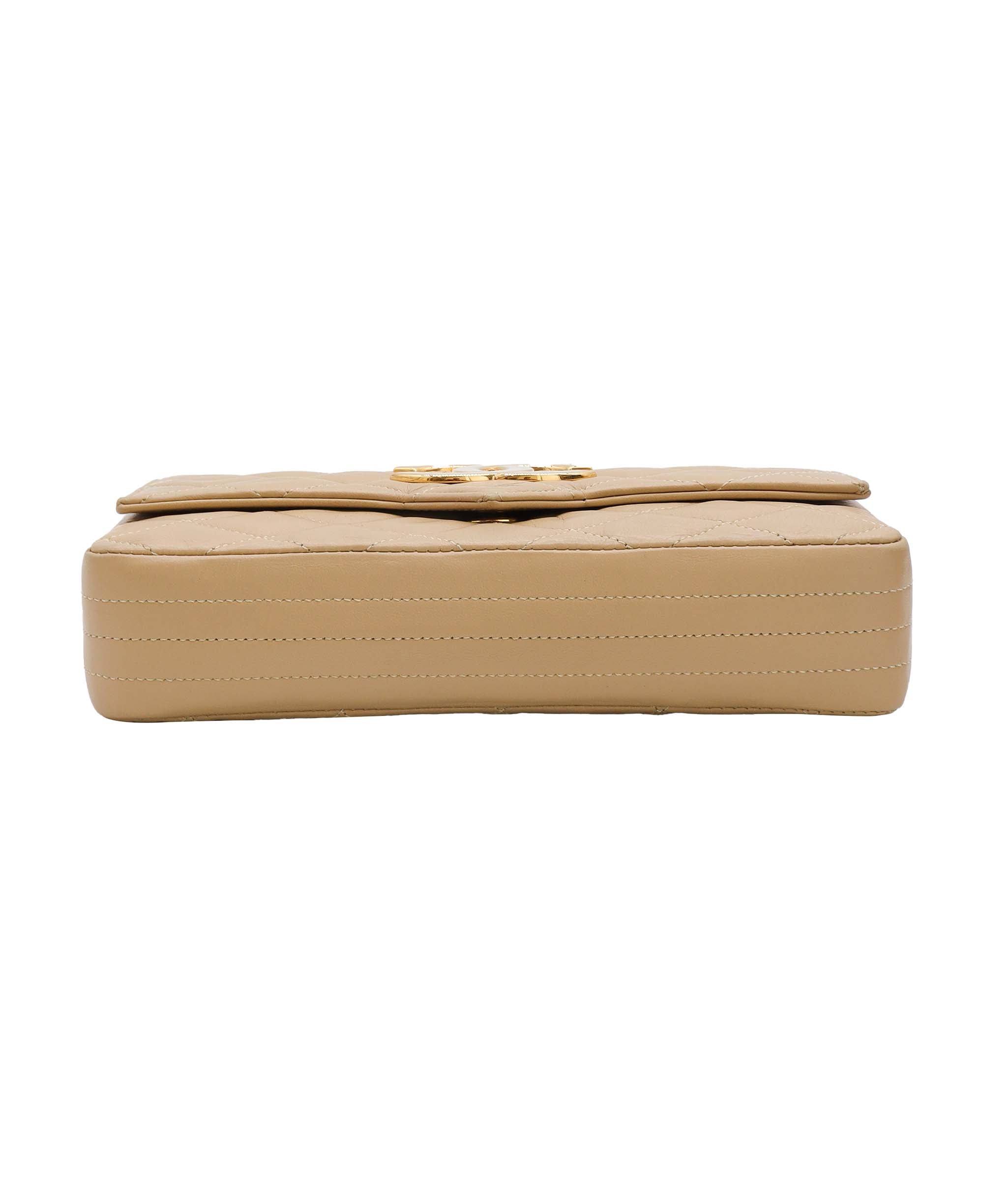 CAHNEL BIG CC ChainShoulder Beige DXBS0989