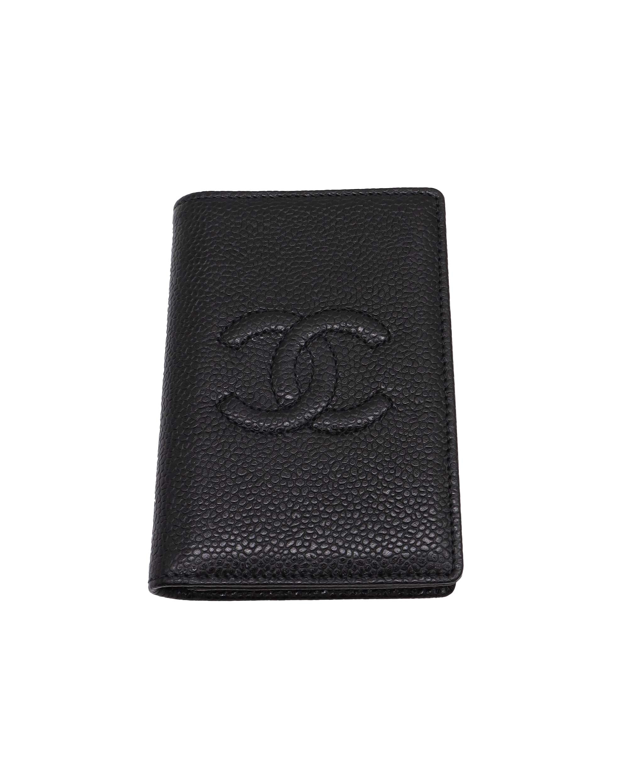 CHANEL VINTAGE CARD CASE BLACK CAVIAR SKIN 90249880 DXBS0974