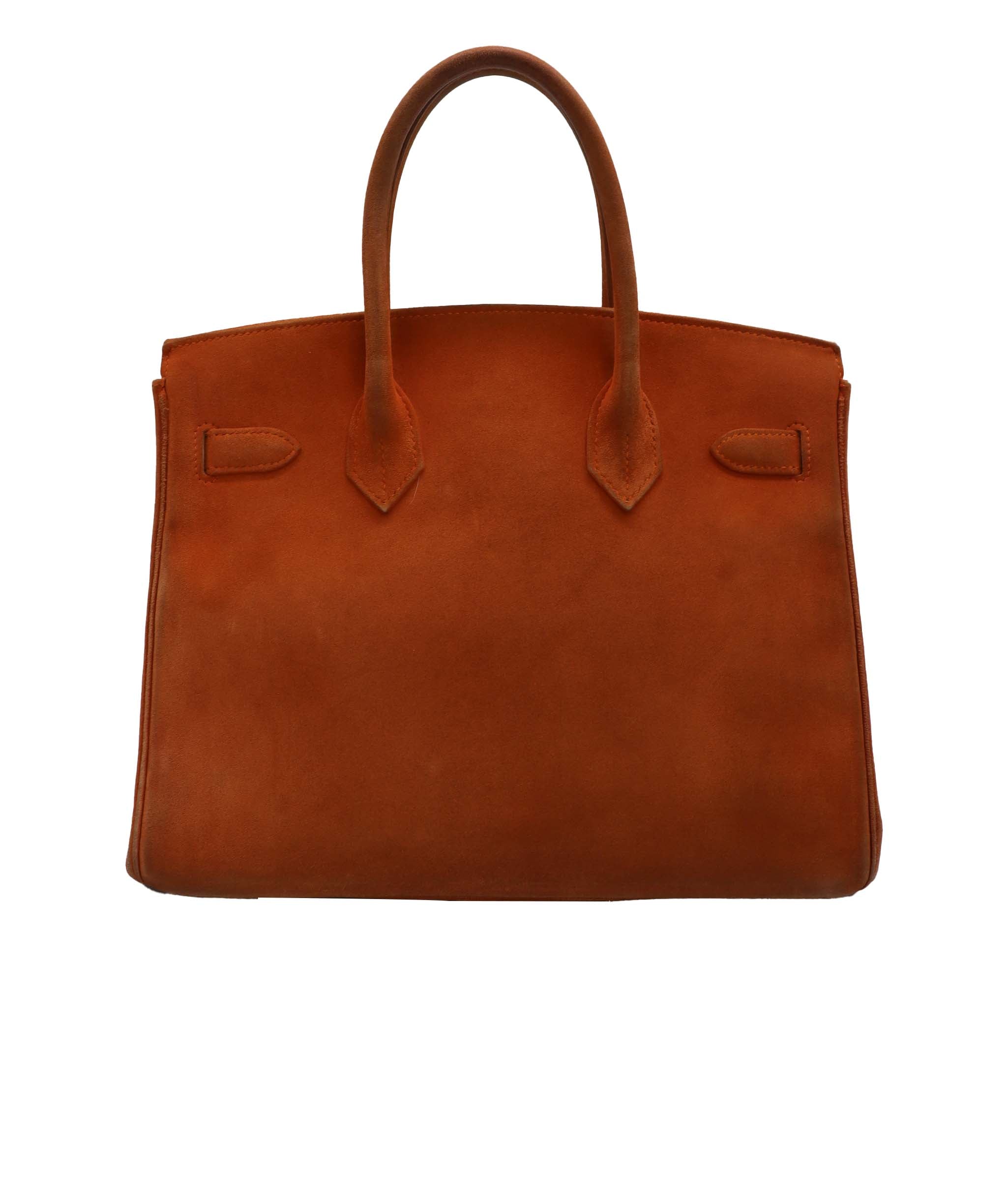 HERMES Birkin 30 Orange Debris Hand Bag □I DXBS0946