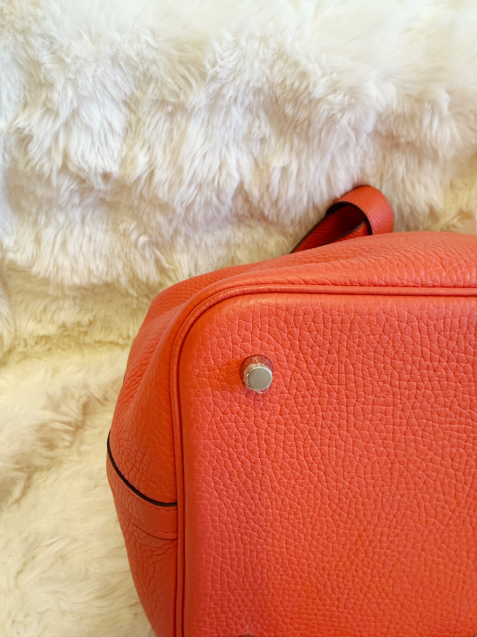 Hermès Picotin Lock 22 Clemence Rose Jaipur Palladium Hardware Stamp C