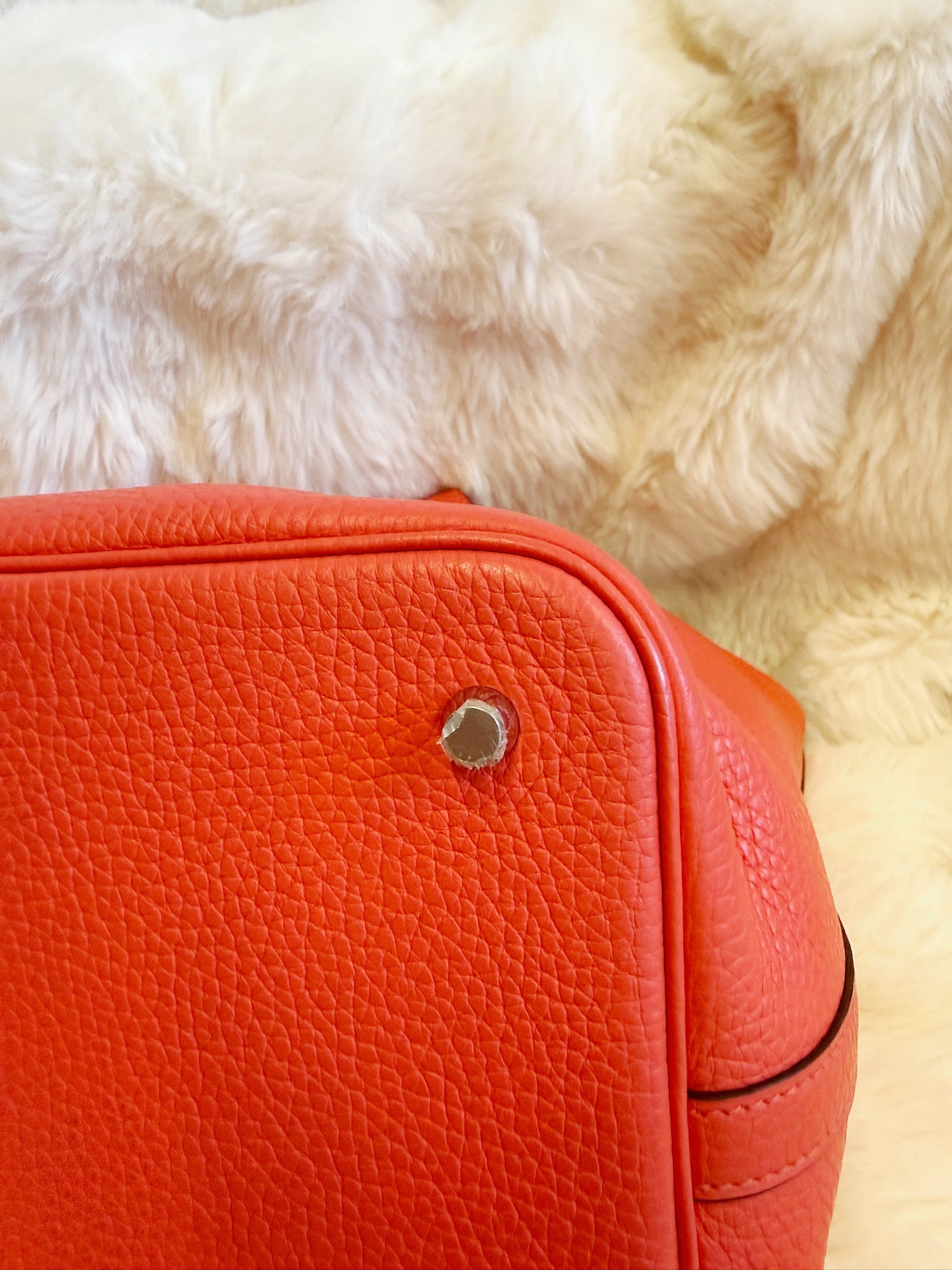 Hermès Picotin Lock 22 Clemence Rose Jaipur Palladium Hardware Stamp C