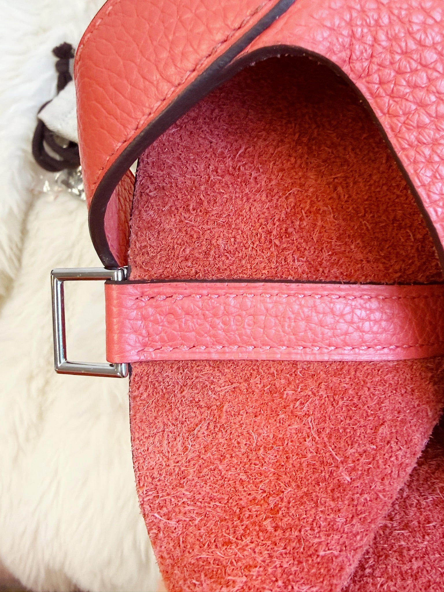 Hermès Picotin Lock 22 Clemence Rose Jaipur Palladium Hardware Stamp C