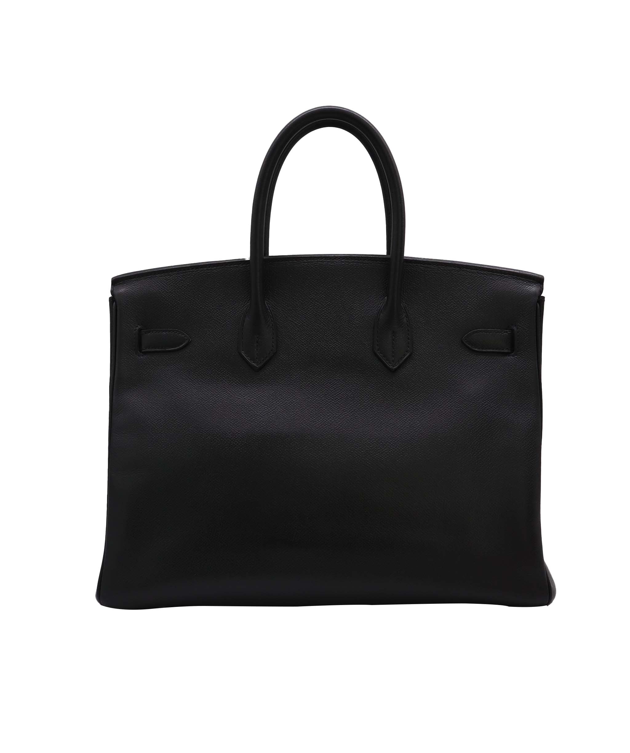 HERMES BIRKIN 35 BLACK Courchevel Leather HAND BAG □H DXBS0953