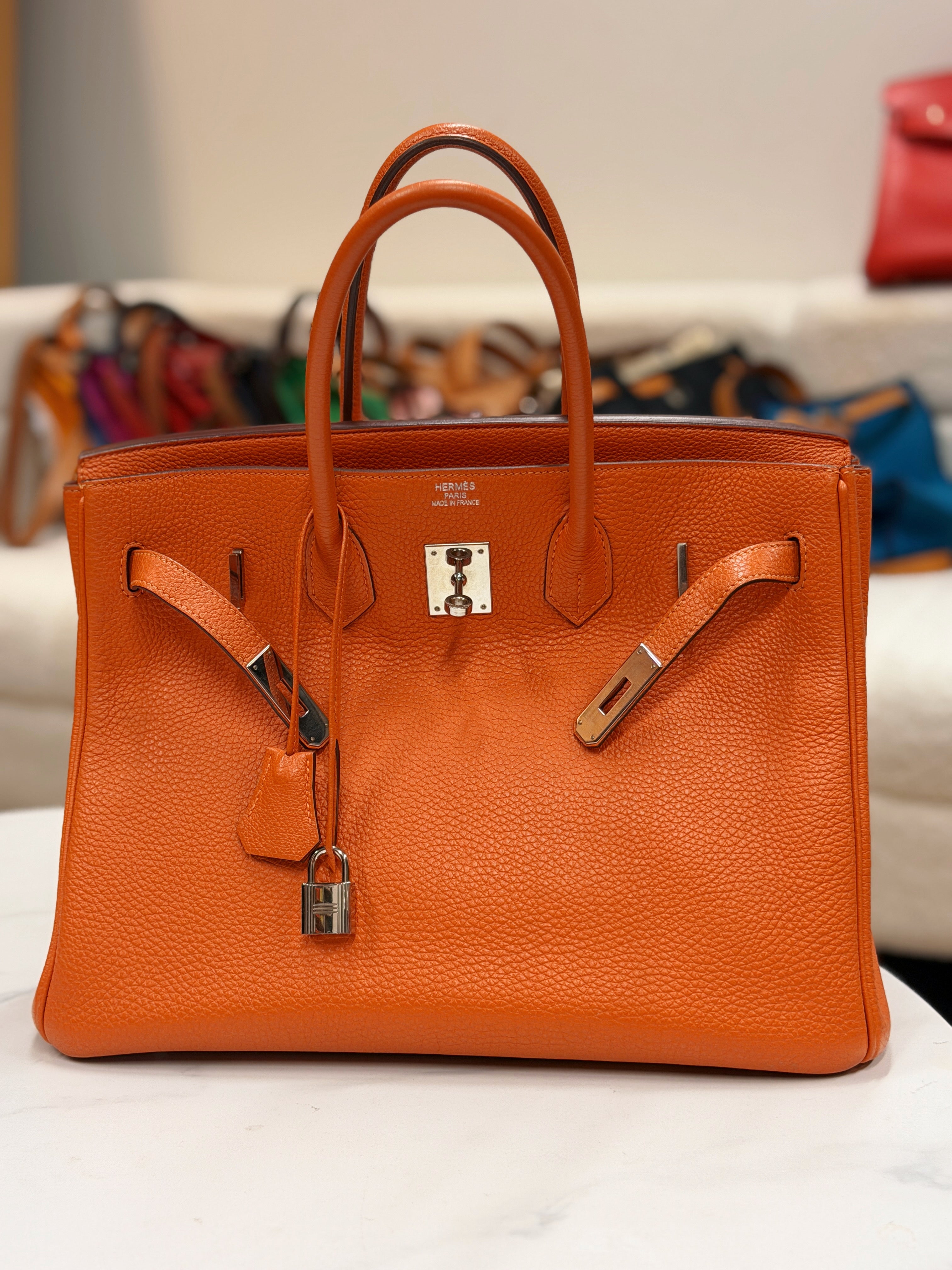 Hermès Birkin 35 Togo Leather Orange