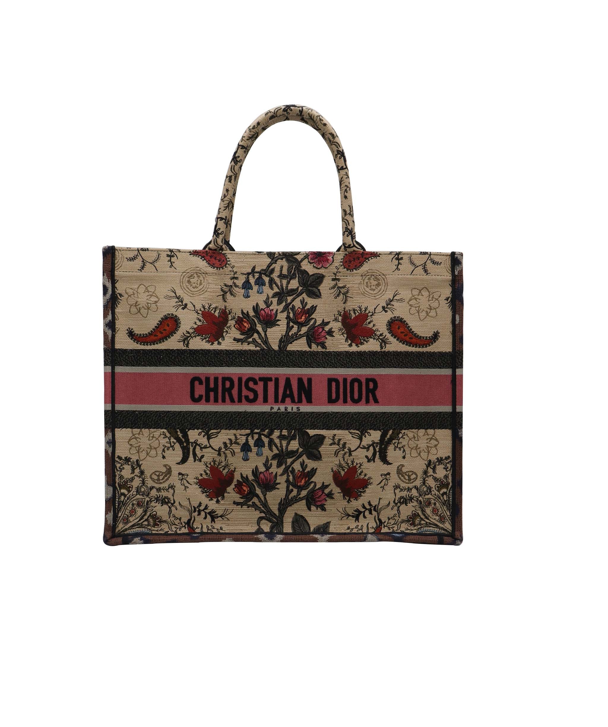 Christian Dior Book Tote Large Bag Canvas Multicolor M1286ZRFX Purse 90247648 DXBS0967