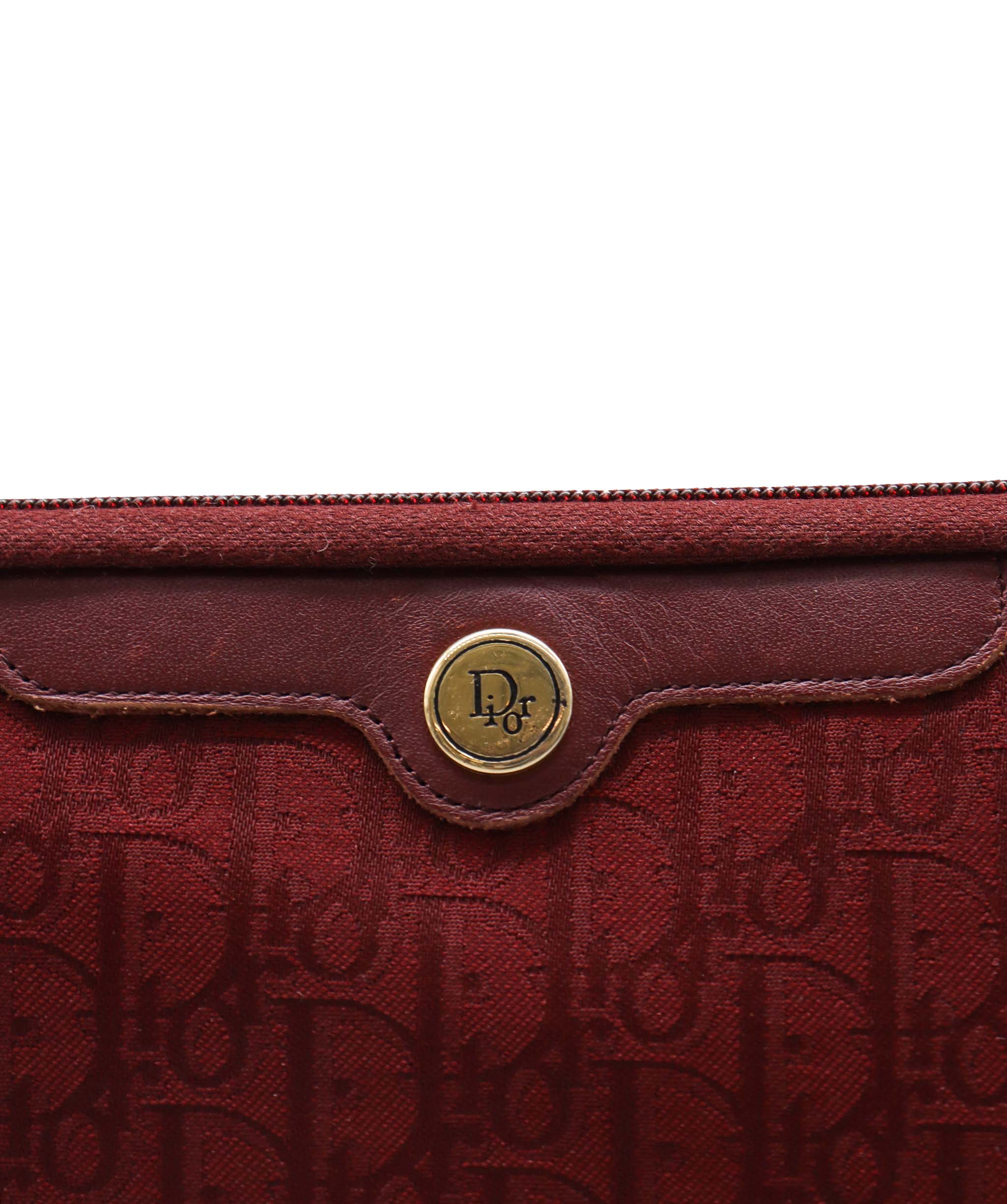 Christian Dior Trotter Canvas Clutch Bag Red Auth yk11465 DXBV0379