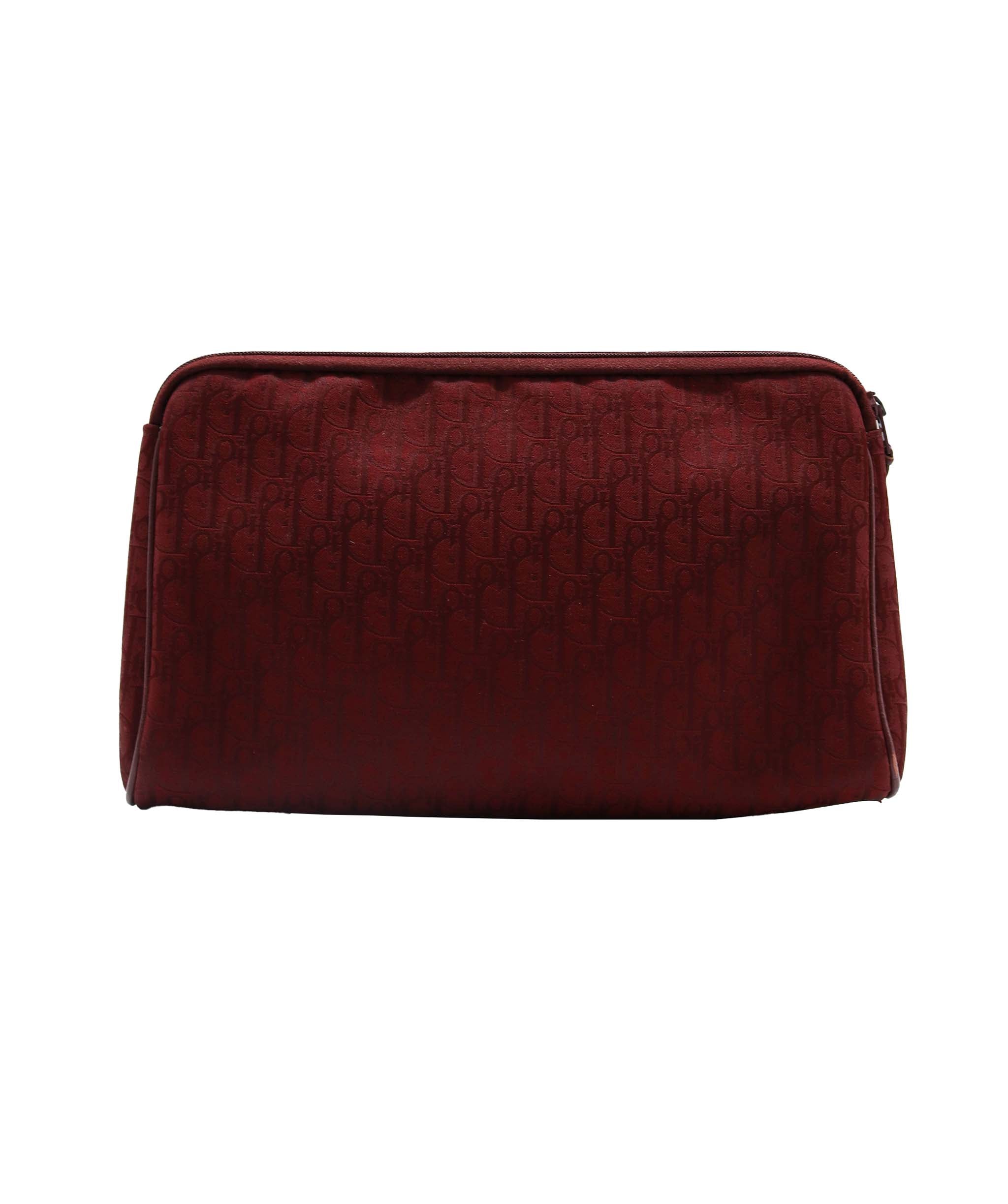 Christian Dior Trotter Canvas Clutch Bag Red Auth yk11465 DXBV0379