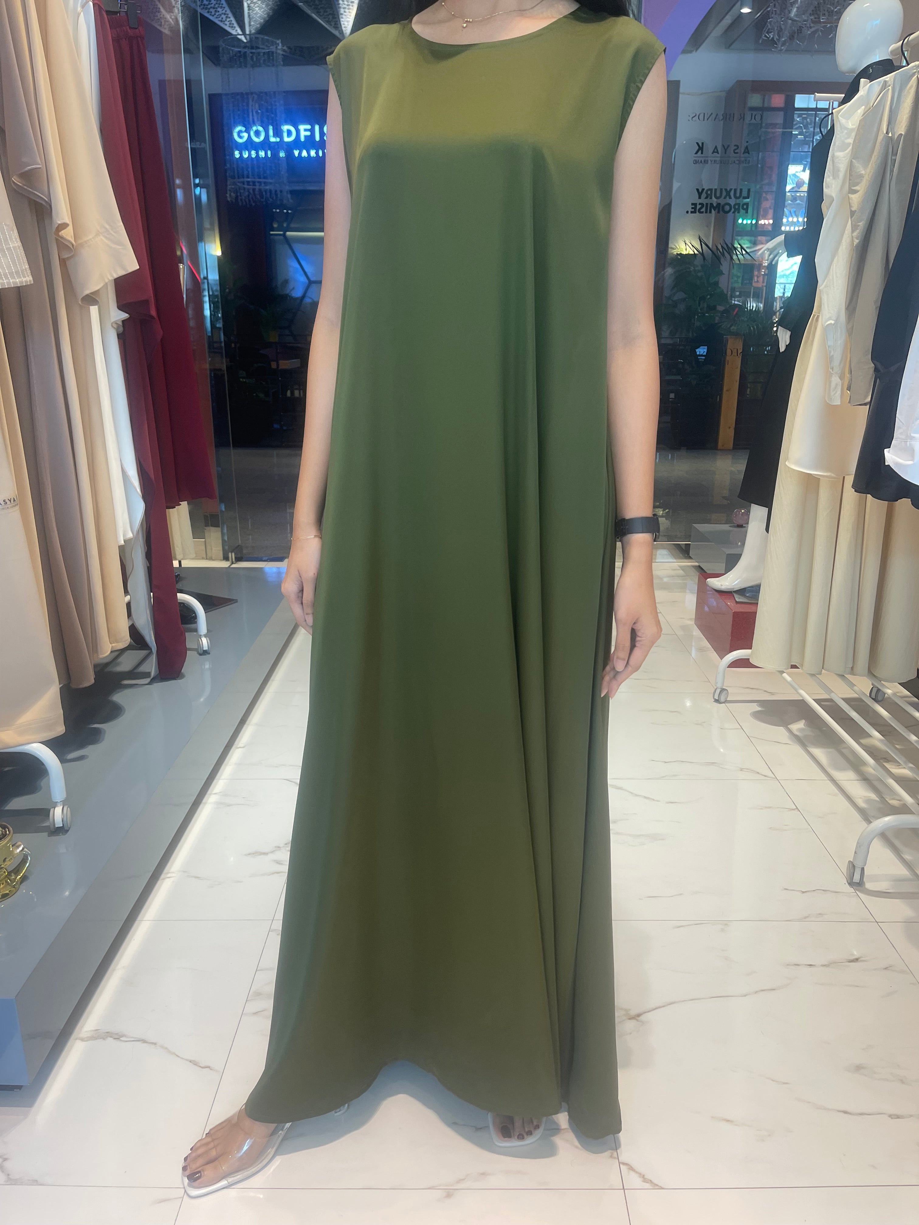 A-LINE SLEEVELESS DRESS (فستان) "AMIRA" (ARMANI SILK COLLECTION)