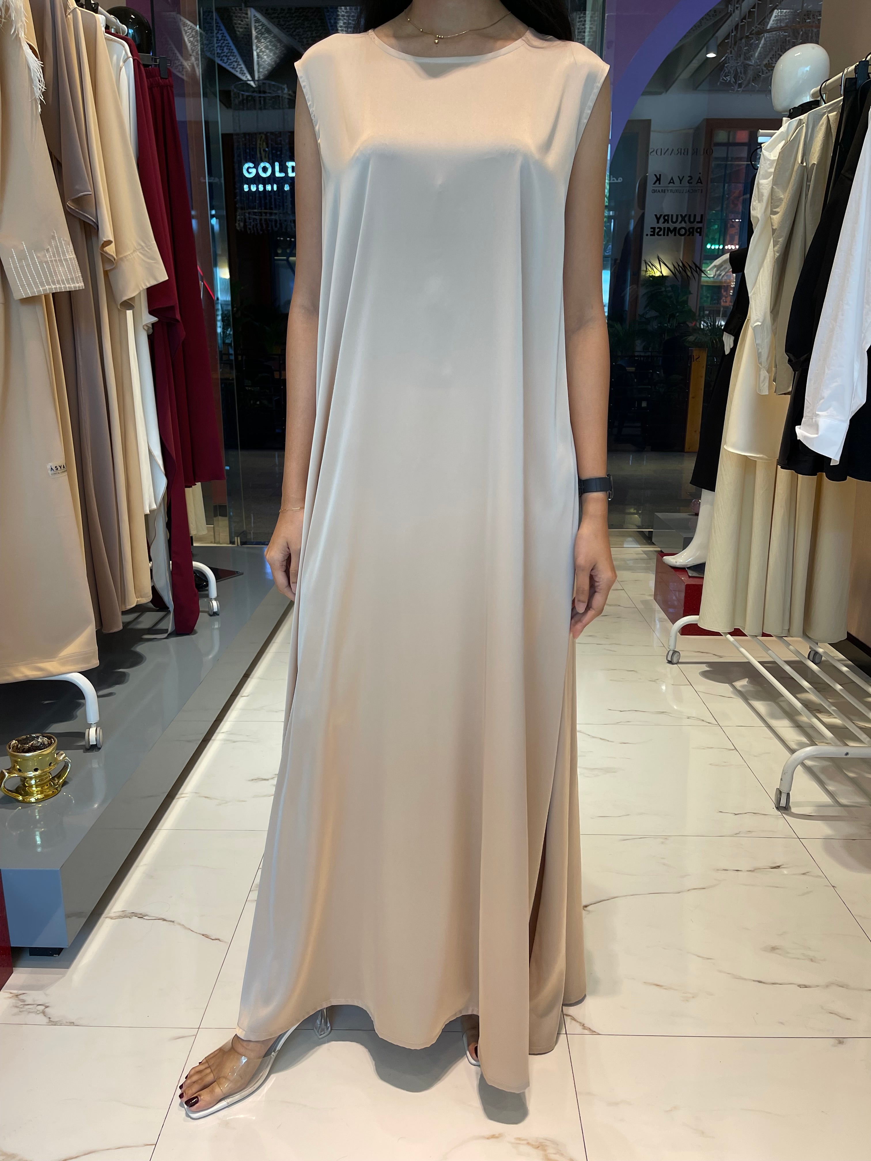 A-LINE SLEEVELESS DRESS (فستان) "AMIRA" (ARMANI SILK COLLECTION)