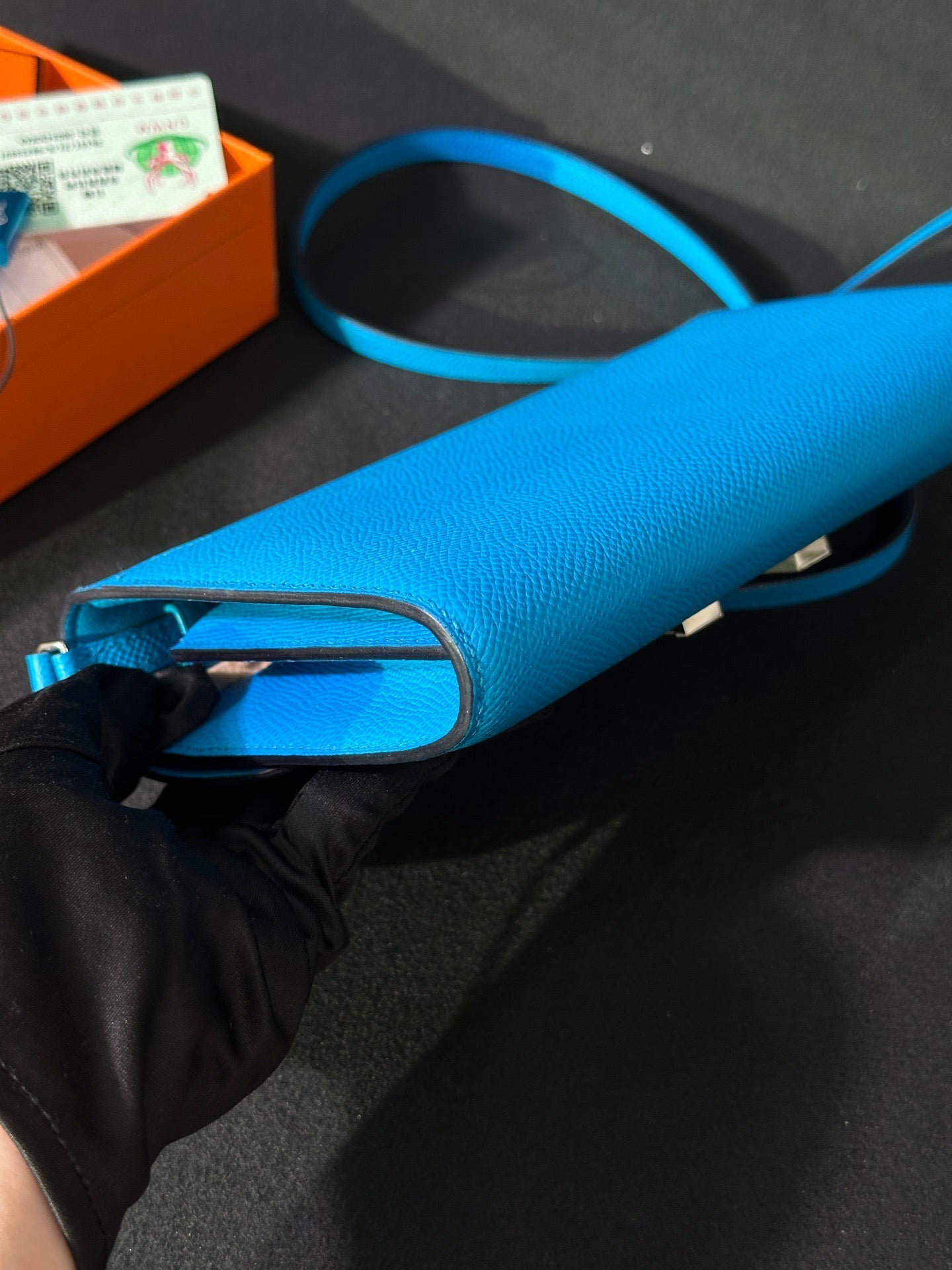 Hermès Constance Long To Go Epsom Florida Blue Exotic Hardware Stamp Z – Full Set