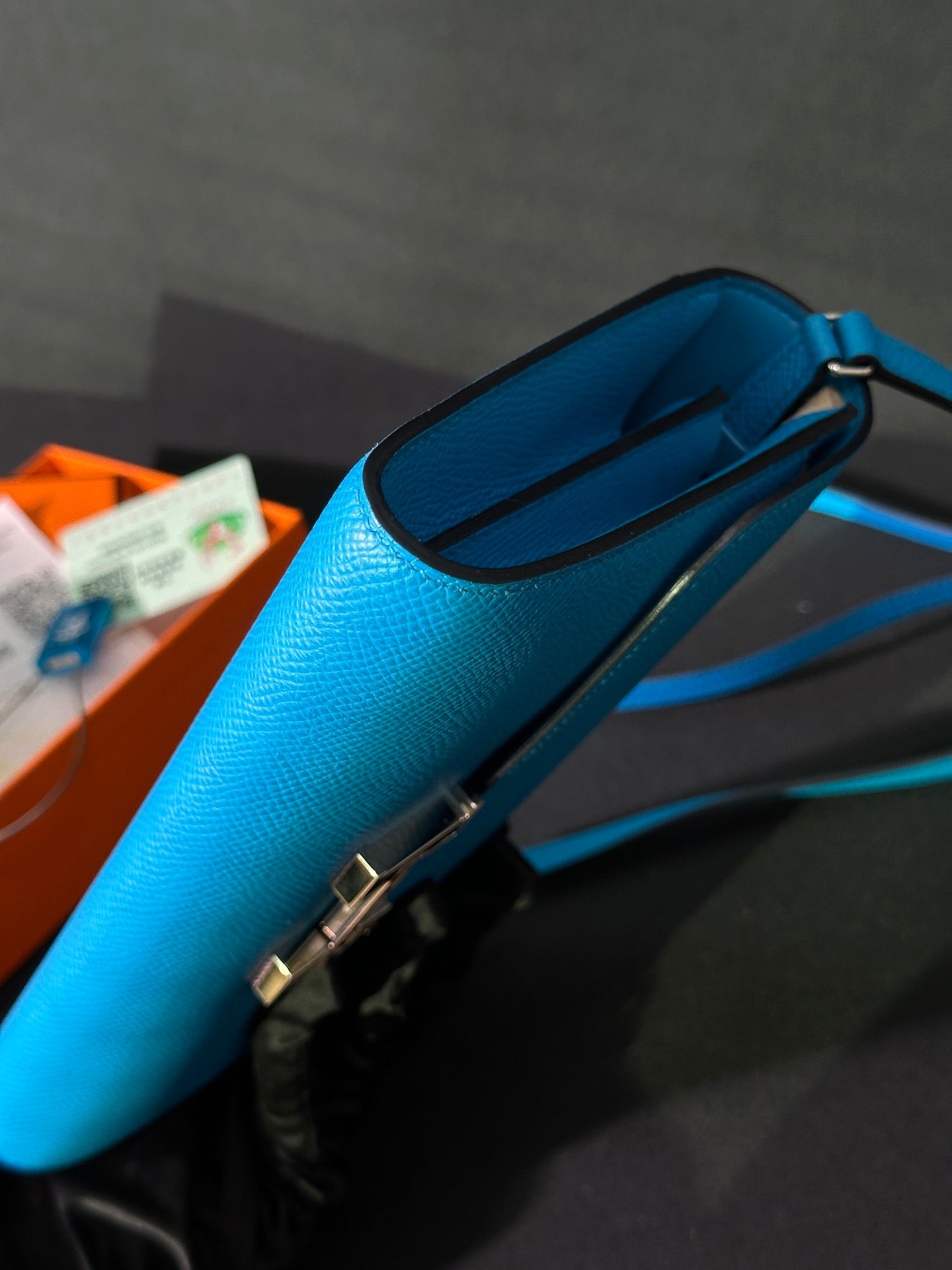 Hermès Constance Long To Go Epsom Florida Blue Exotic Hardware Stamp Z – Full Set