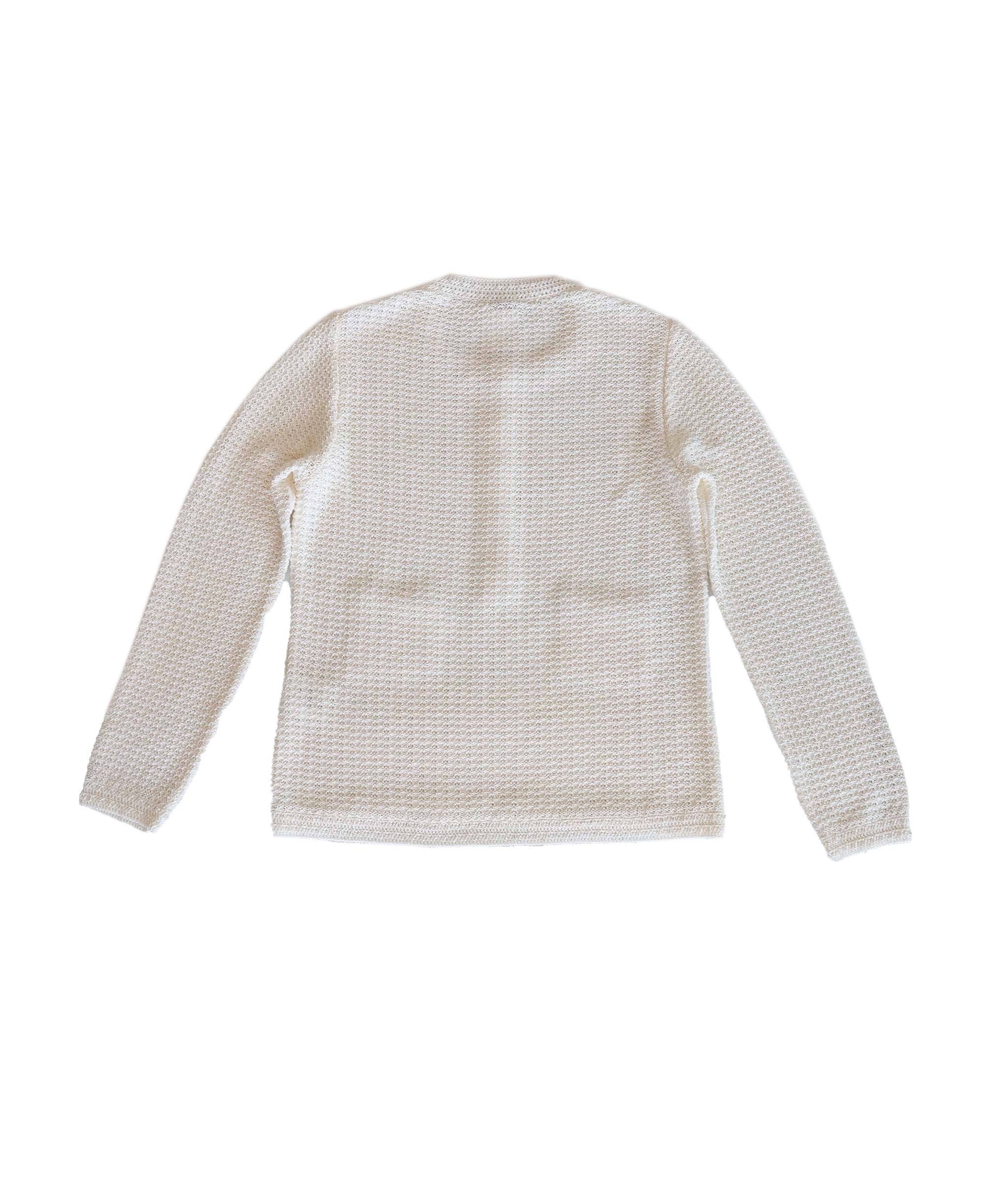 Chanel Crochet Knit Sweater White - DXBS0858