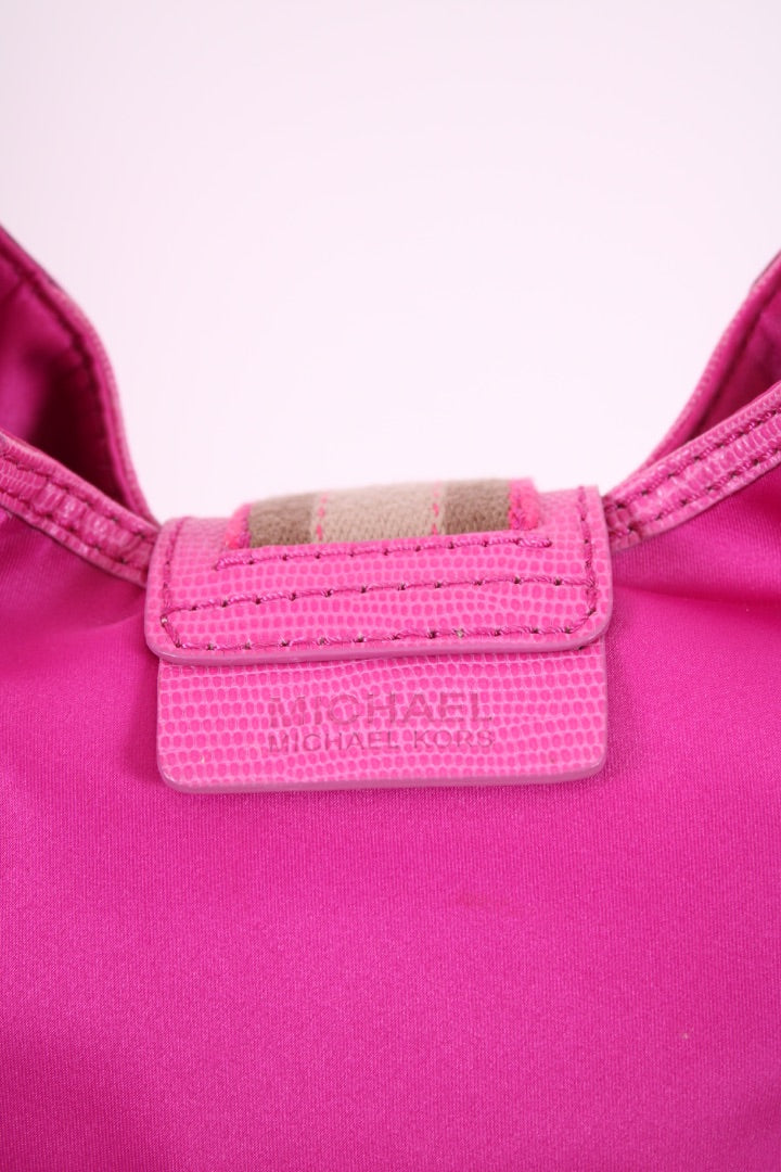 Michael Kors Fuscia silk and diamante mini shoulder bag Pink