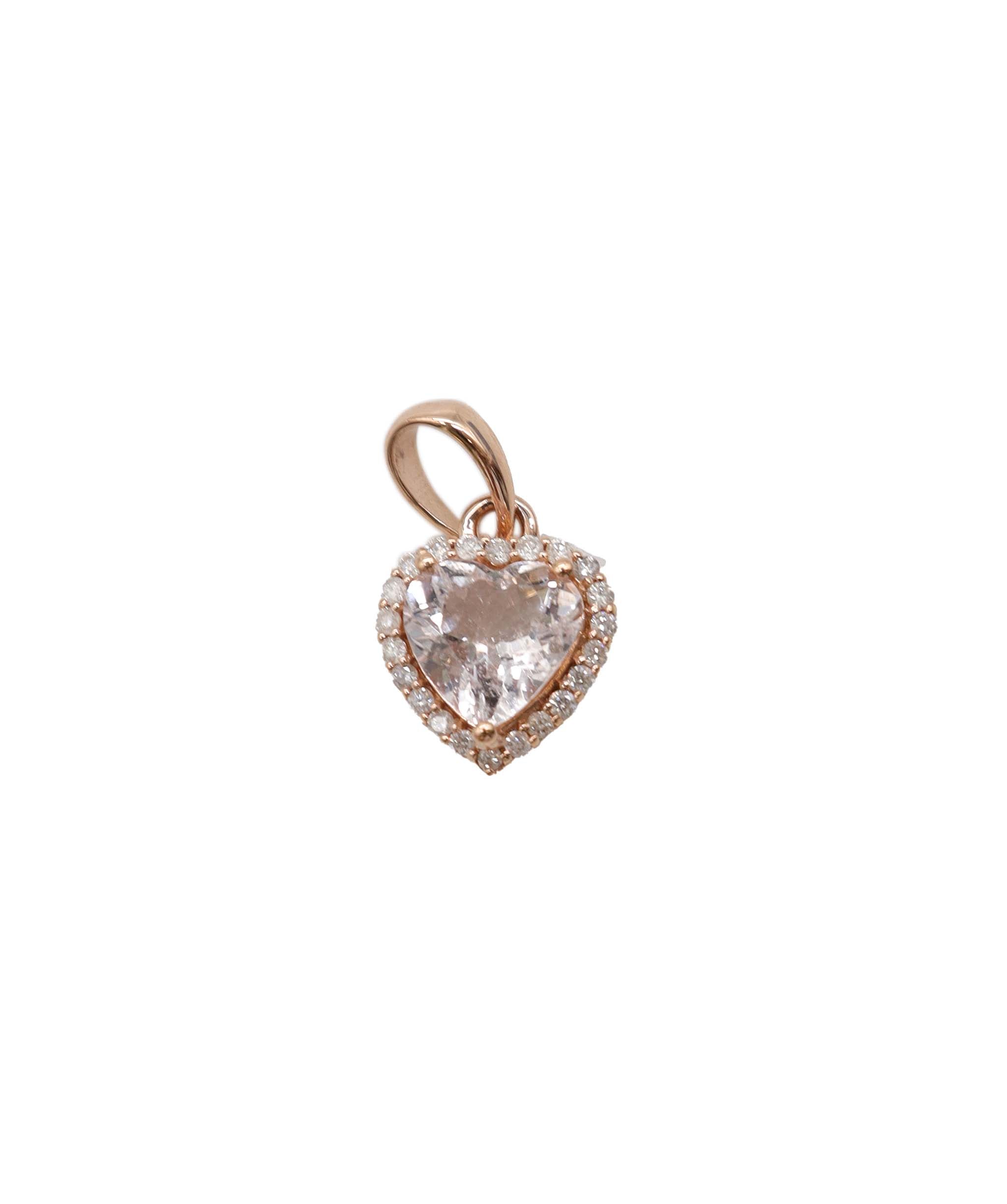 Morganite heart penant 1.00 ct  DXBS0897