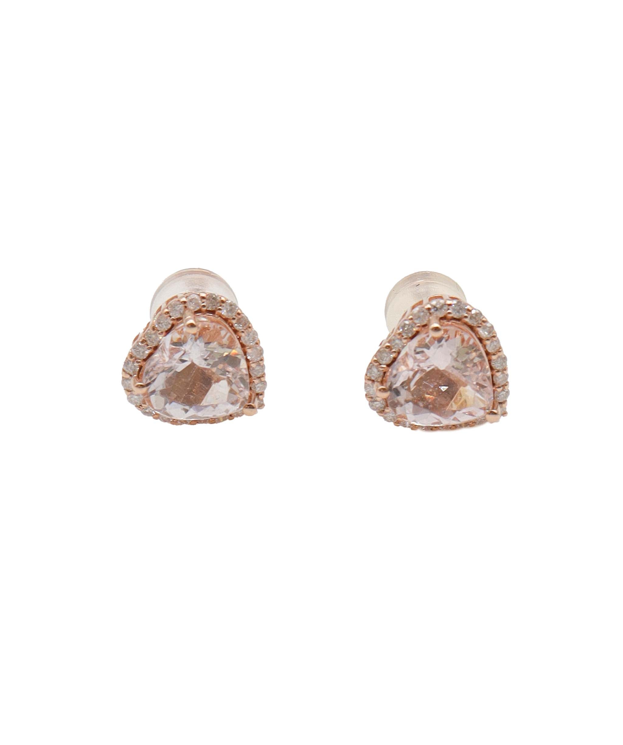 Morganite Heart earrings 2.00 ct  DXBS0896