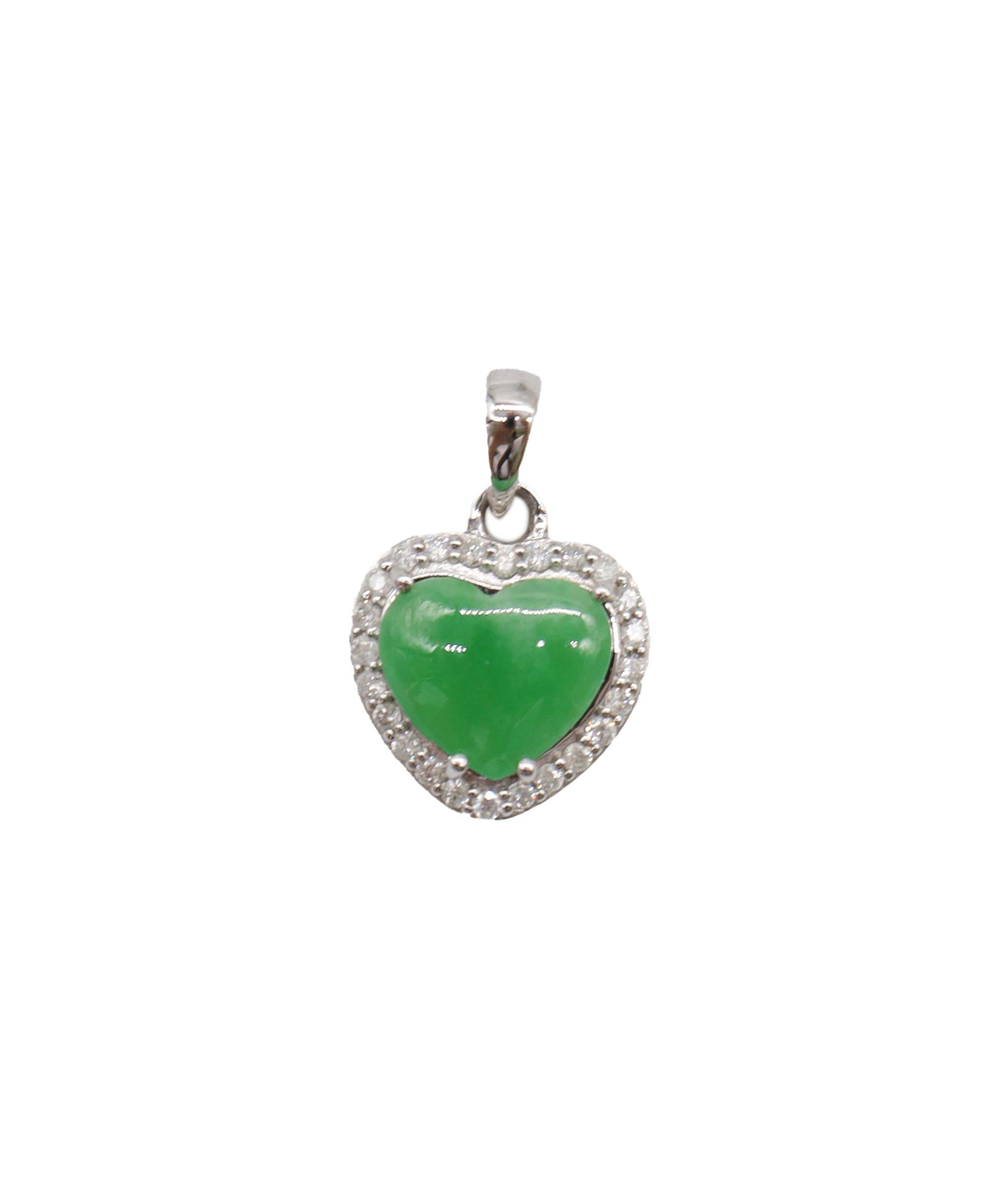 Jade Heart halo pedant 1.4ct DXBS0913